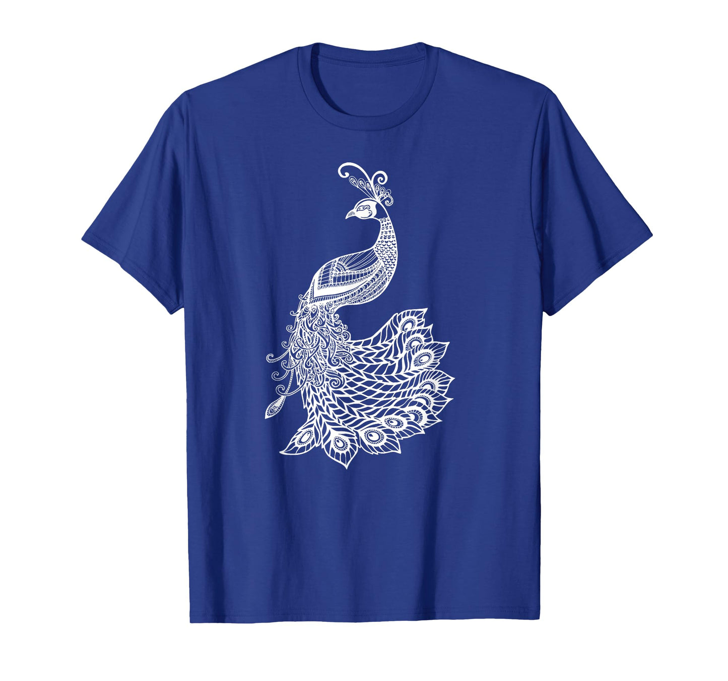 Womens & Girls Beautiful Mandala Art Bird Peacock Lover T-Shirt