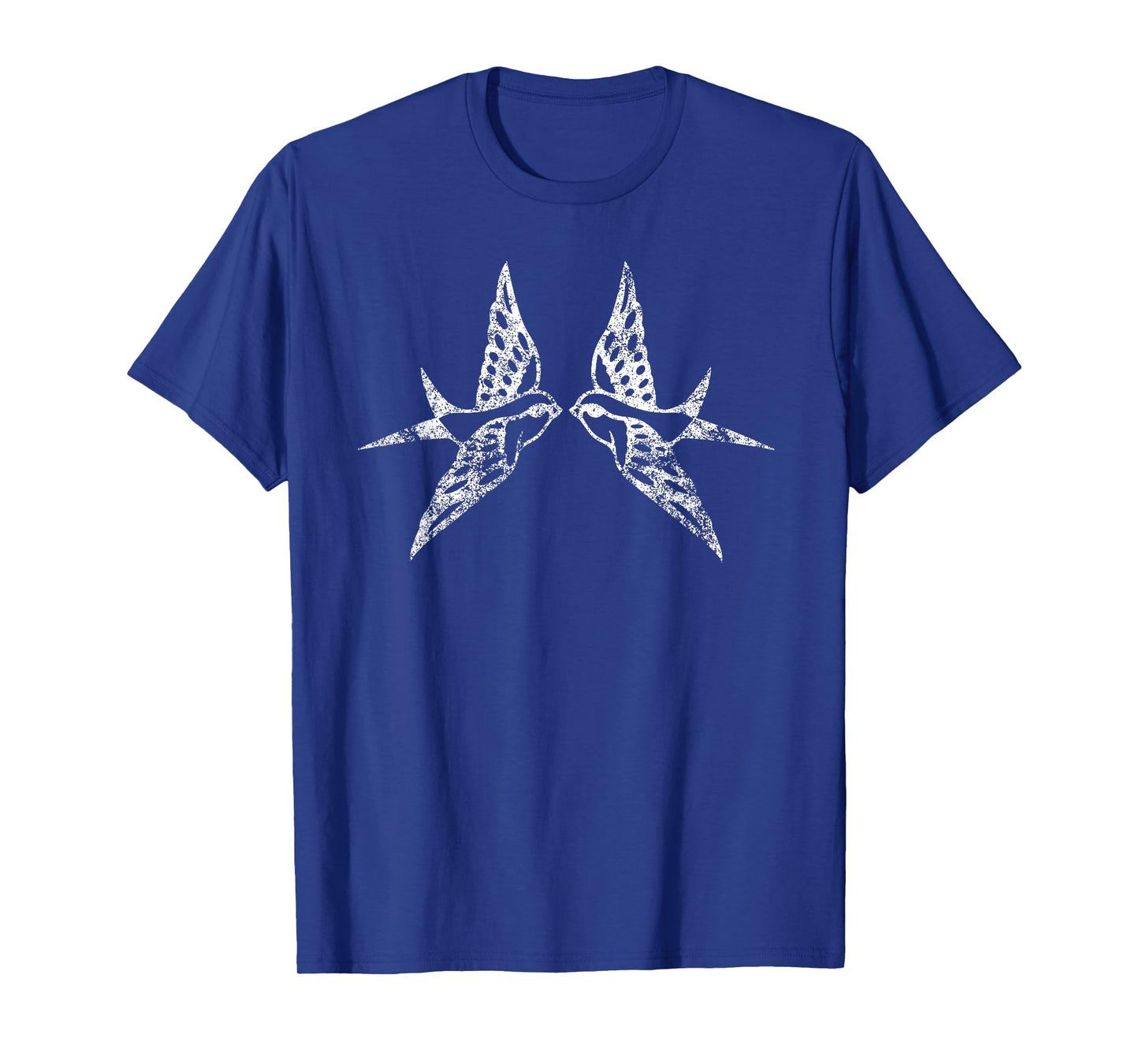 Vintage Two Birds Flying - Distressed Retro Bird Tee T-Shirt