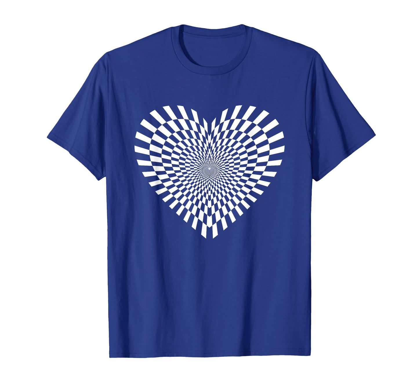 Cool Crazy Retro Valentine Sweet Heart Cute Fun Optical Art T-Shirt