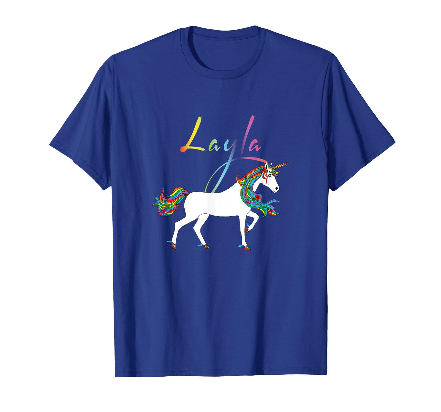 Layla Personalized First Name Unicorn T-Shirt