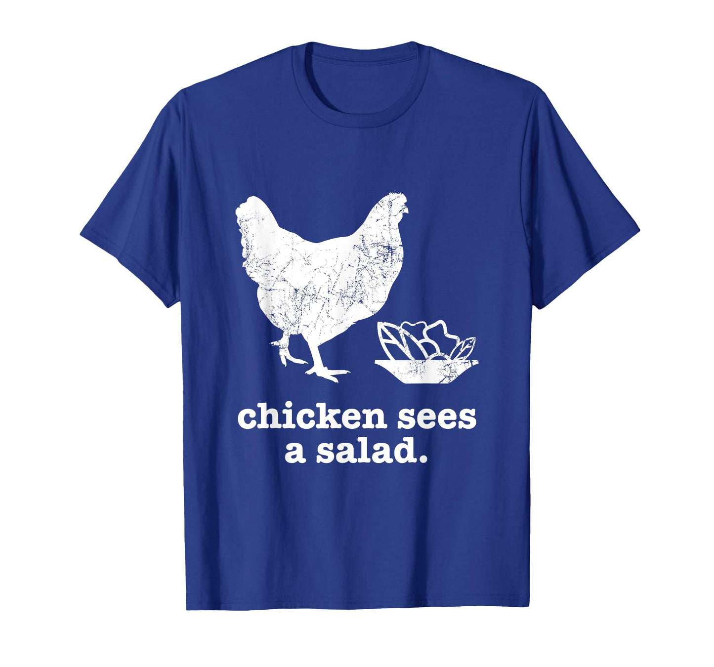 Funny Chicken Caesar Salad Joke Chicken Sees A Salad Dad T-Shirt