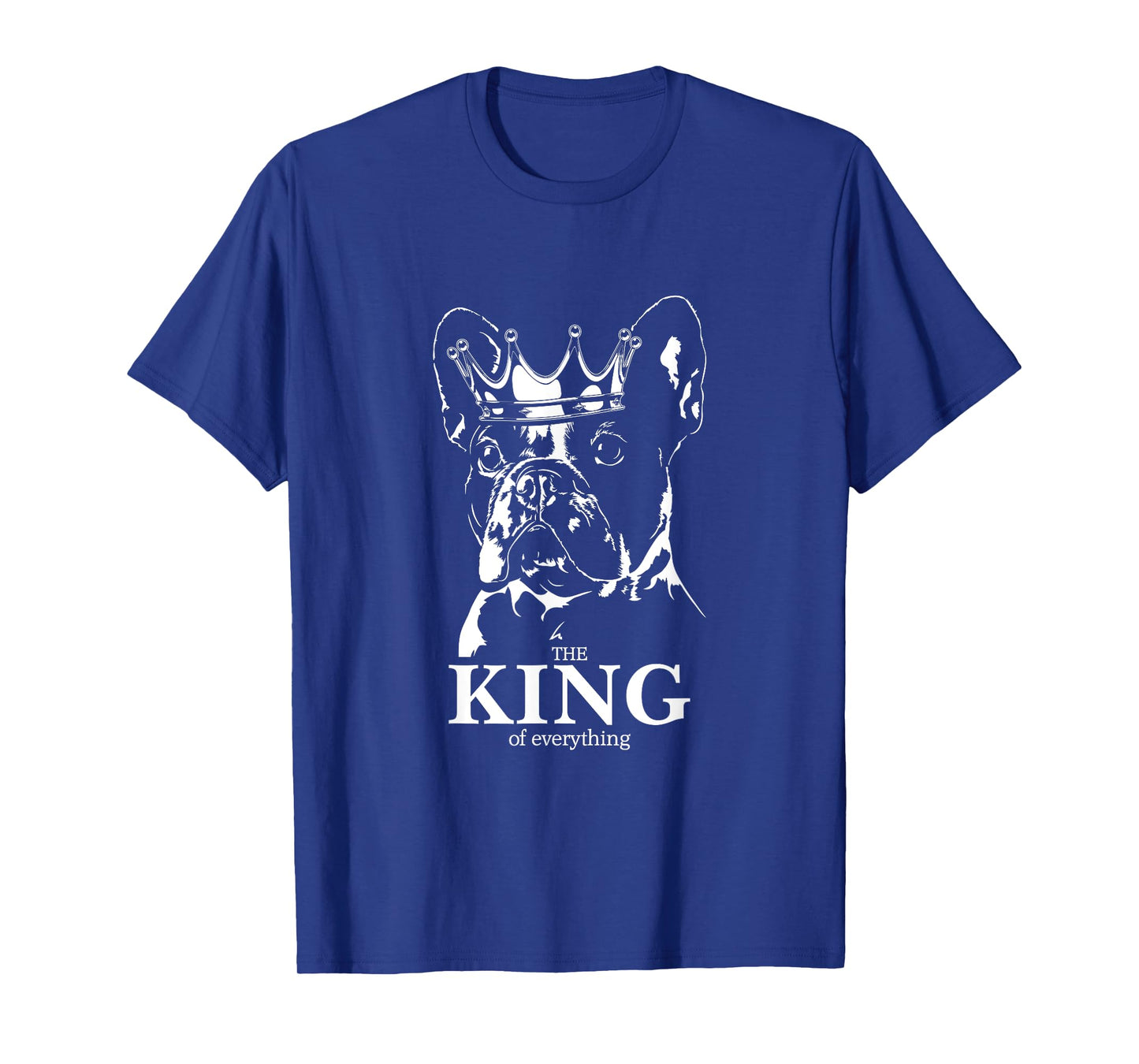 Funny French Bulldog with crown King dog mom dog T-Shirt