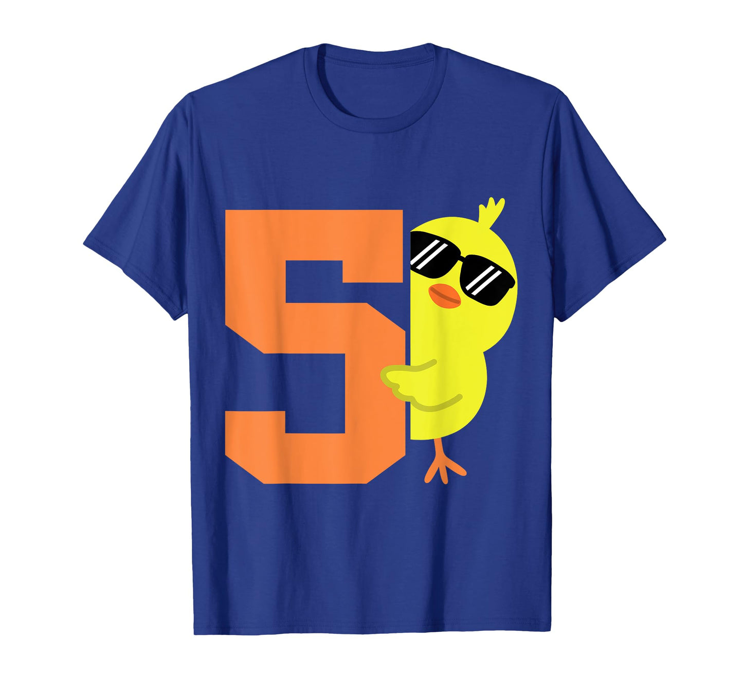 Kids 5th Birthday Chicken Themed Cute 5 Year Old Boys Chick T-Shirt