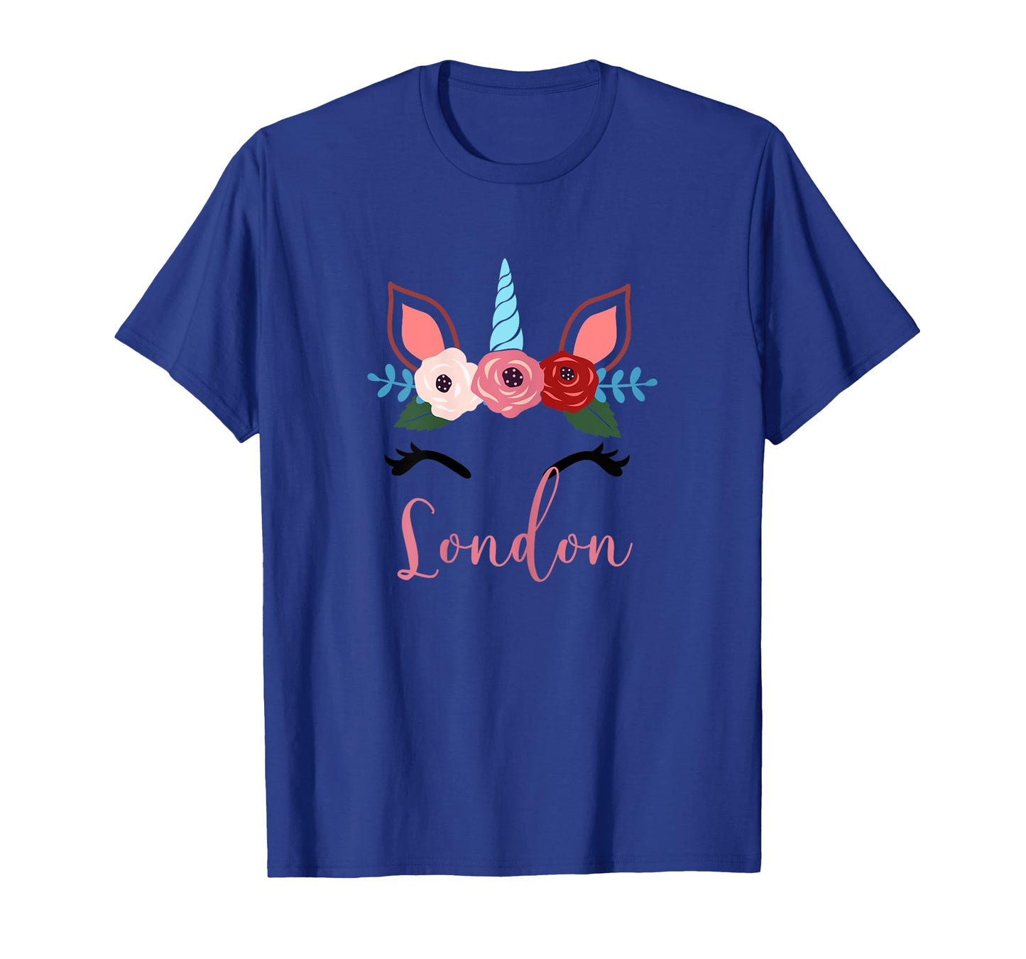 Cute London Magical Floral Unicorn For Girls T-Shirt