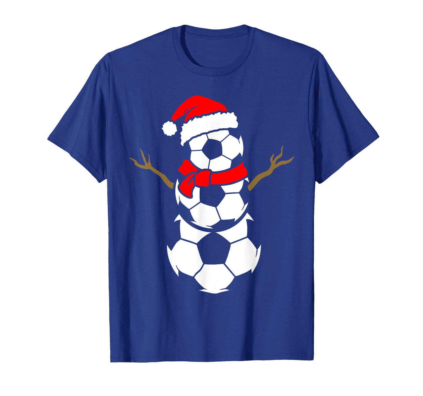 Christmas Soccer Santa Claus Snowman Ball Player Pajama T-Shirt