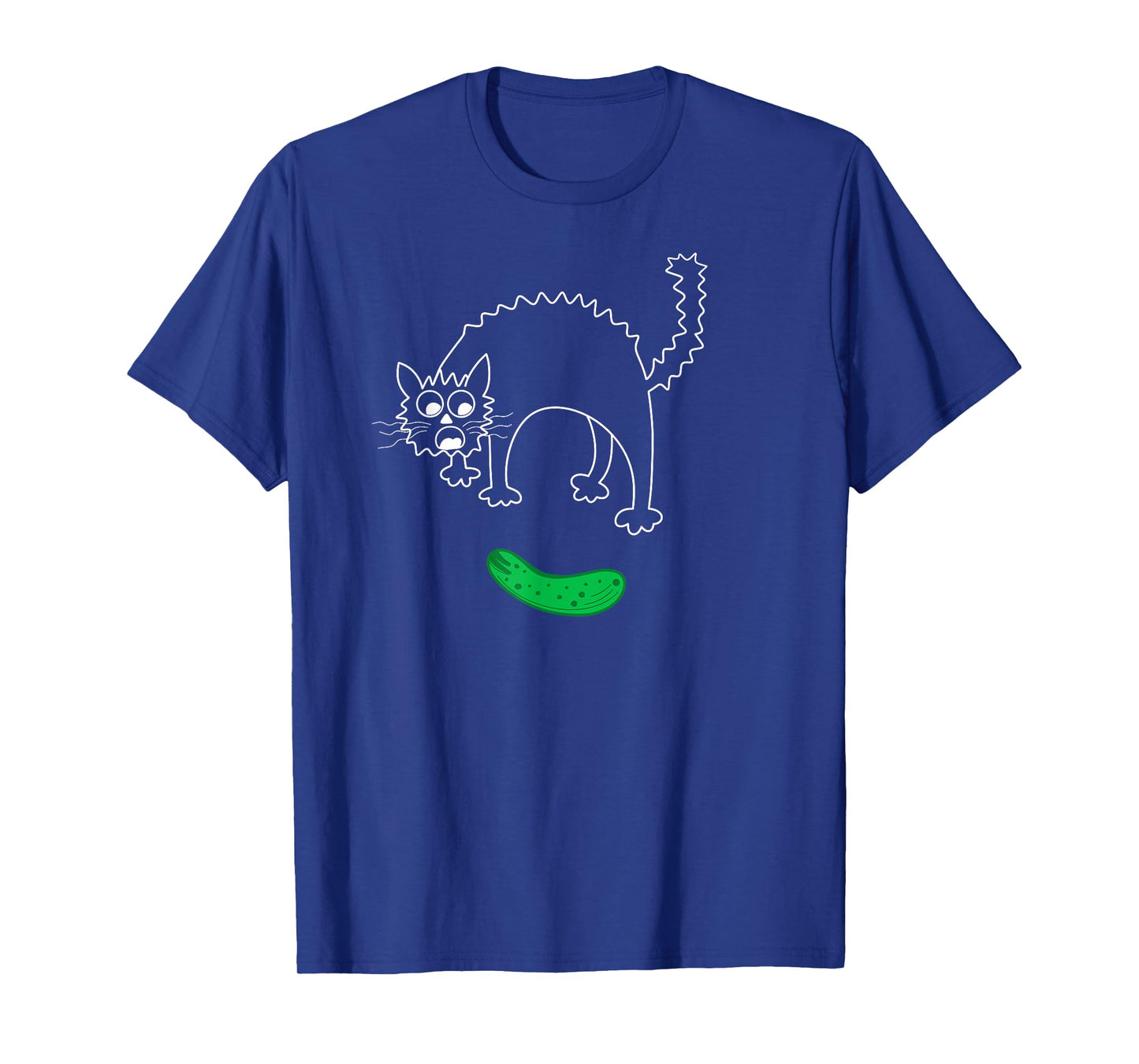 Freaked Out Cat Cucumber Scared Cat Pickle T-Shirt