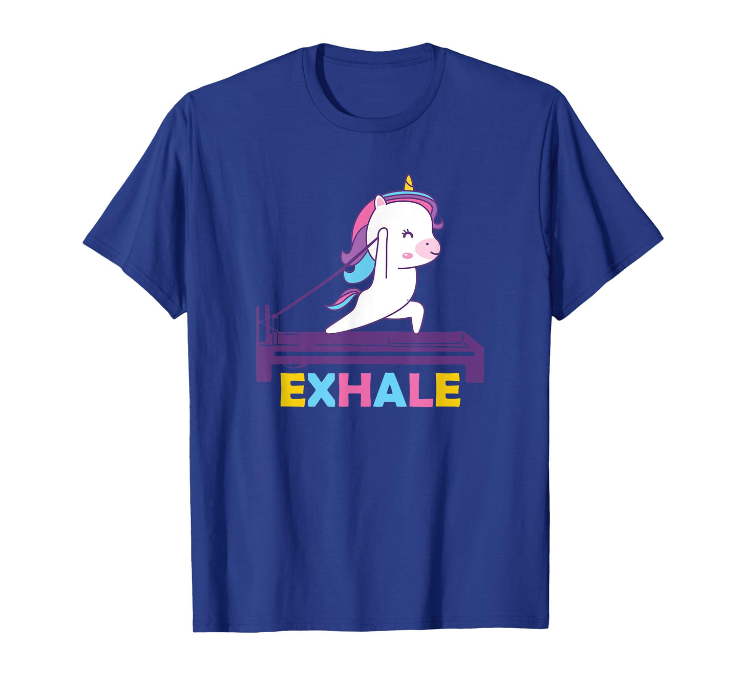 Pilates Training Workout - Sport Club Exhale Unicorn T-Shirt