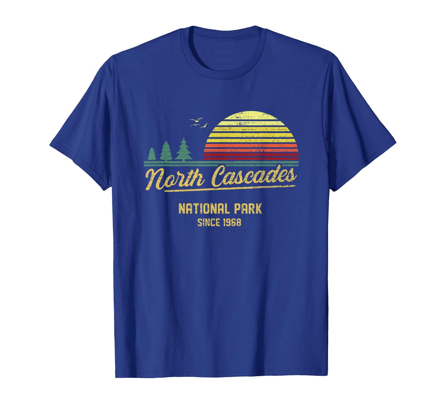 North Cascades 1968 EST National Park Vintage Retro Outdoor T-Shirt