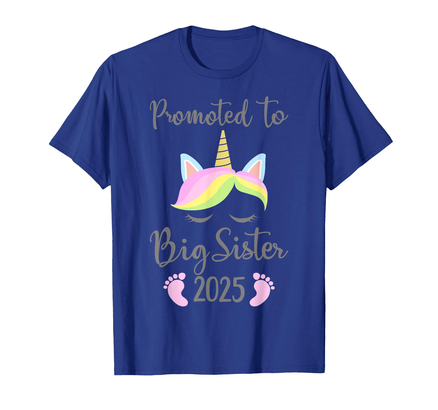 Promoted to big sister 2025 with unicorn for new baby shower T-Shirt