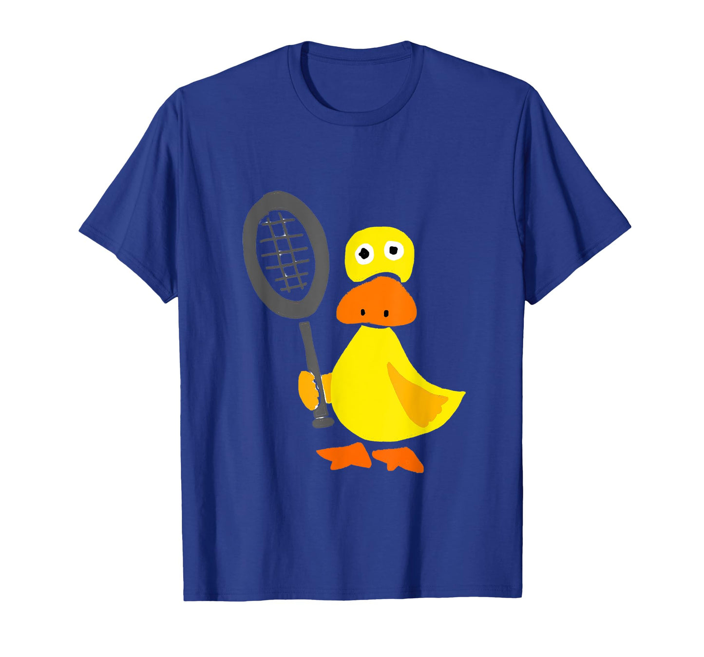 Smileteessportsa Funny Duck Playing Tennis Cartoon T-Shirt