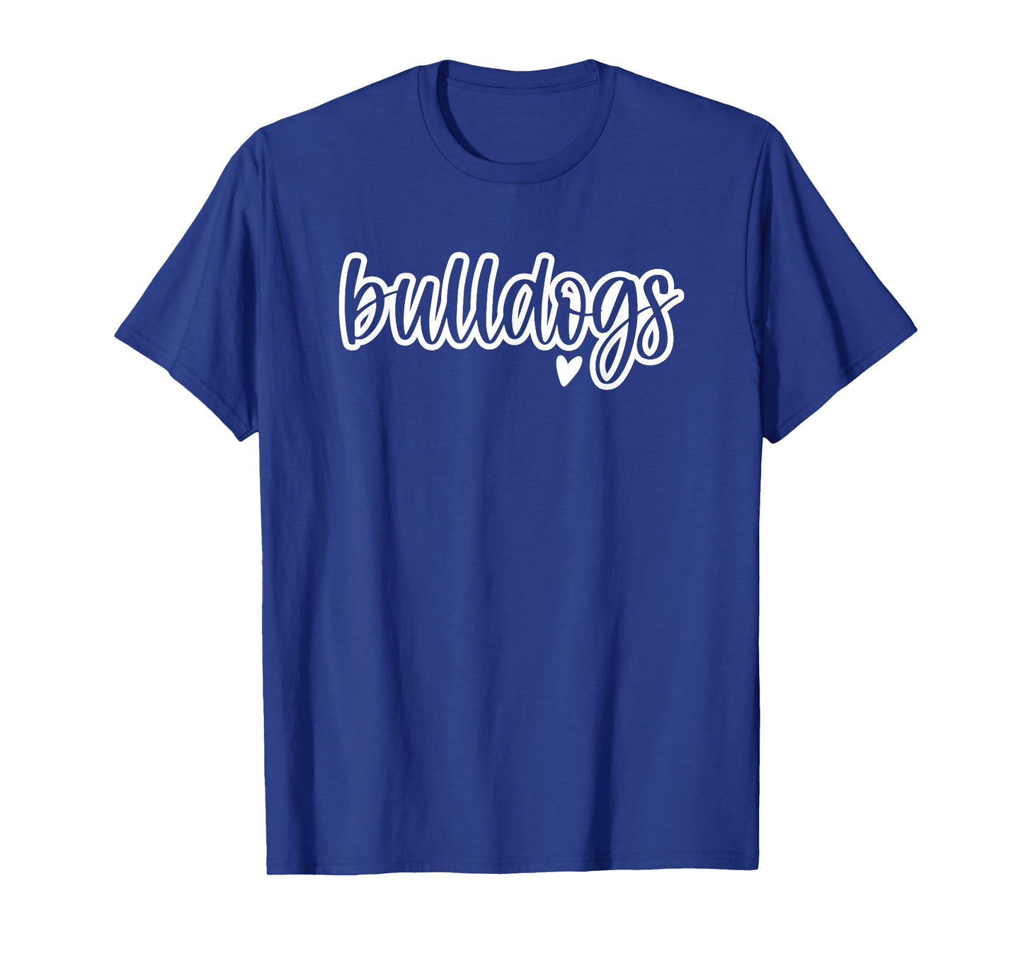Cute Bulldogs Script Game Mascot Day - Matching Team Color T-Shirt