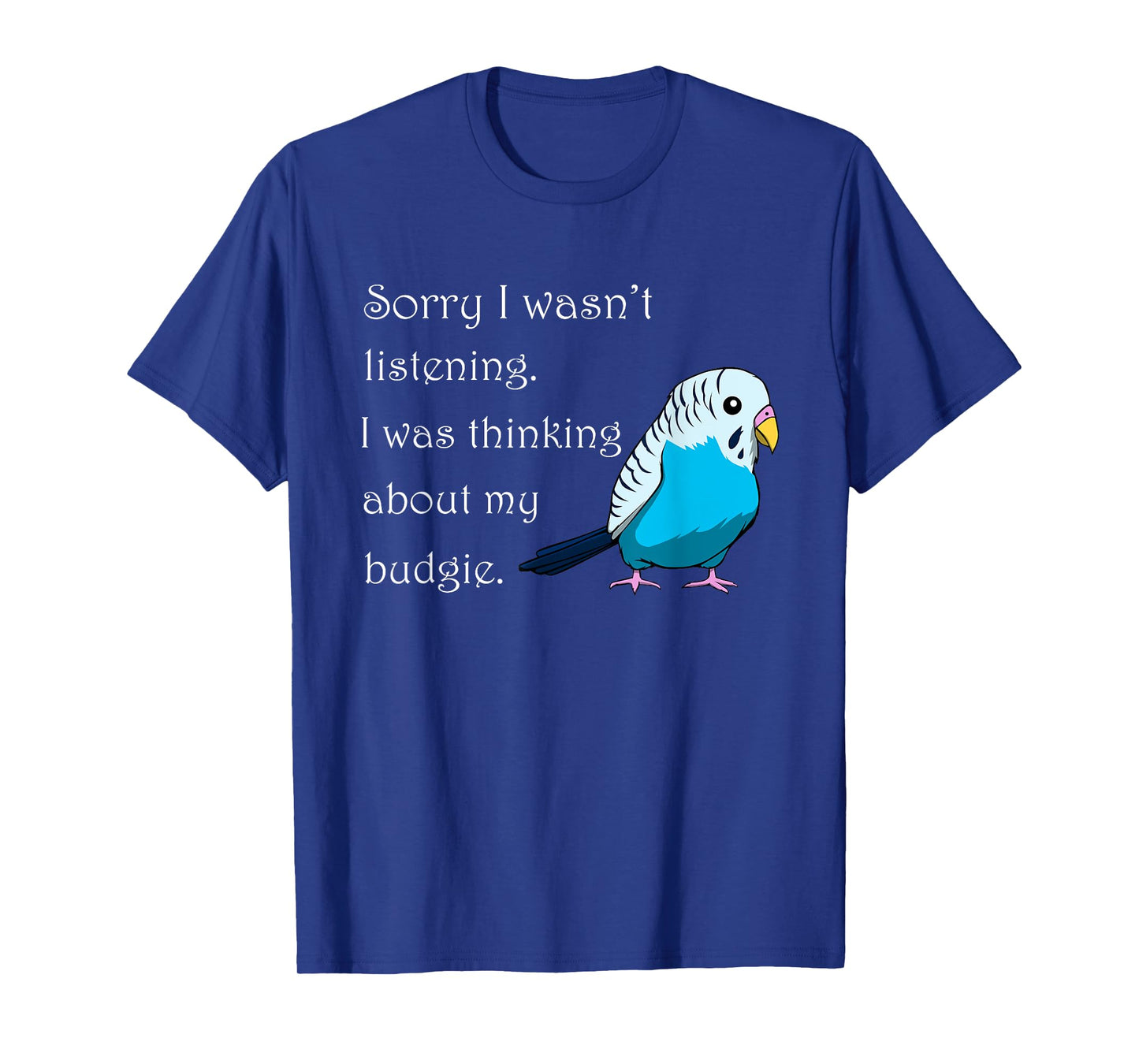 Thinking About My Budgie Cute Budgerigar T-Shirt