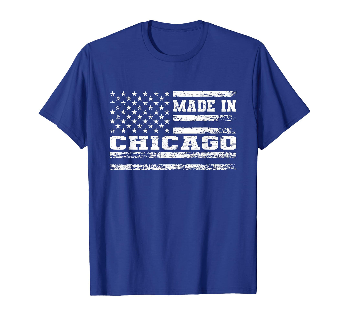 Made In Chicago Vintage US Flag T-Shirt