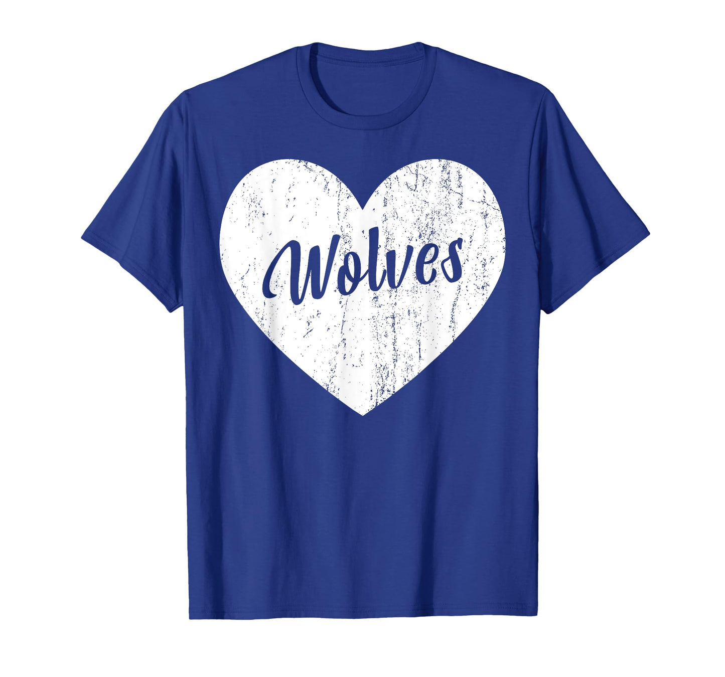 Wolves School Sports Fan Team Spirit Mascot Heart Gift T-Shirt