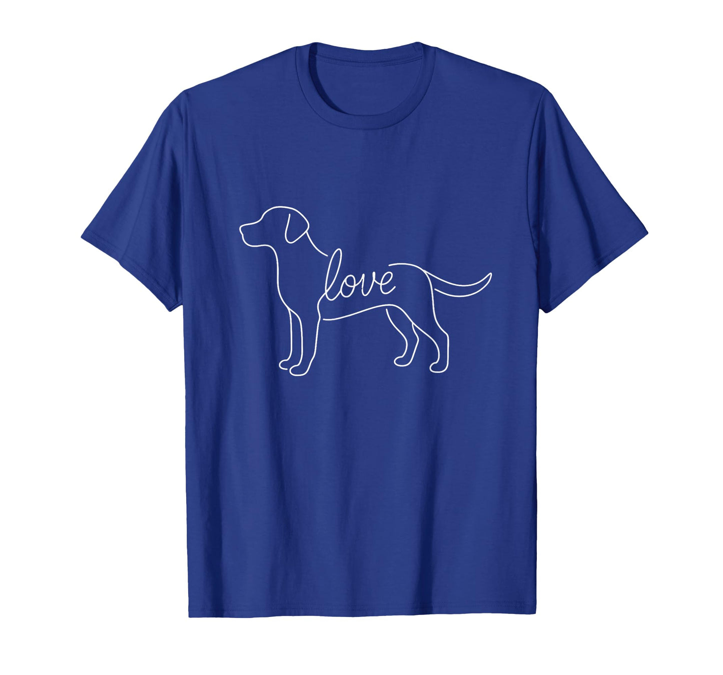 Labrador Retriever Love Line Art Minimalist Lab Dog Lover T-Shirt