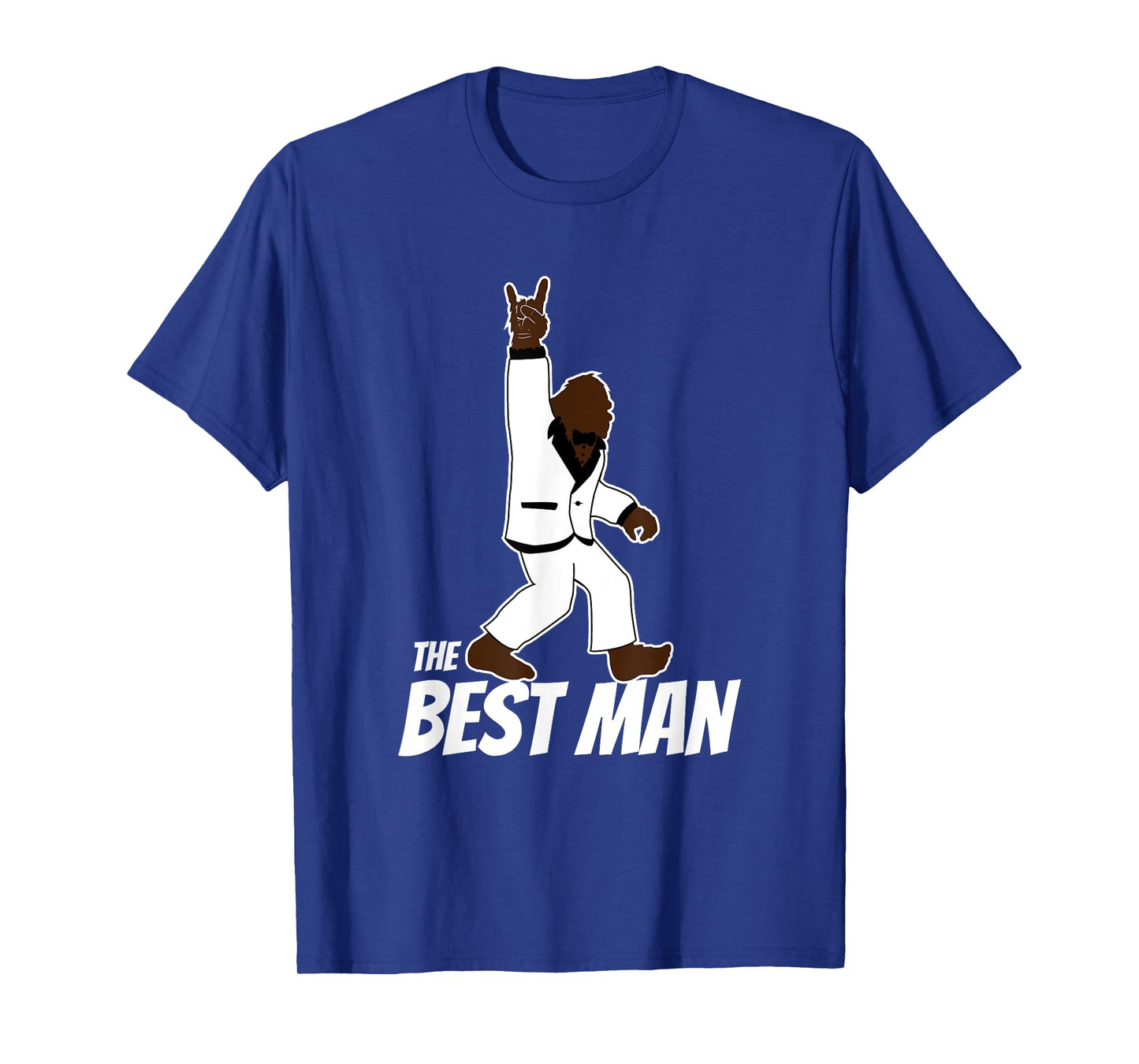 Bigfoot Rock and Roll Best Man Bachelor Party Wedding Gift T-Shirt