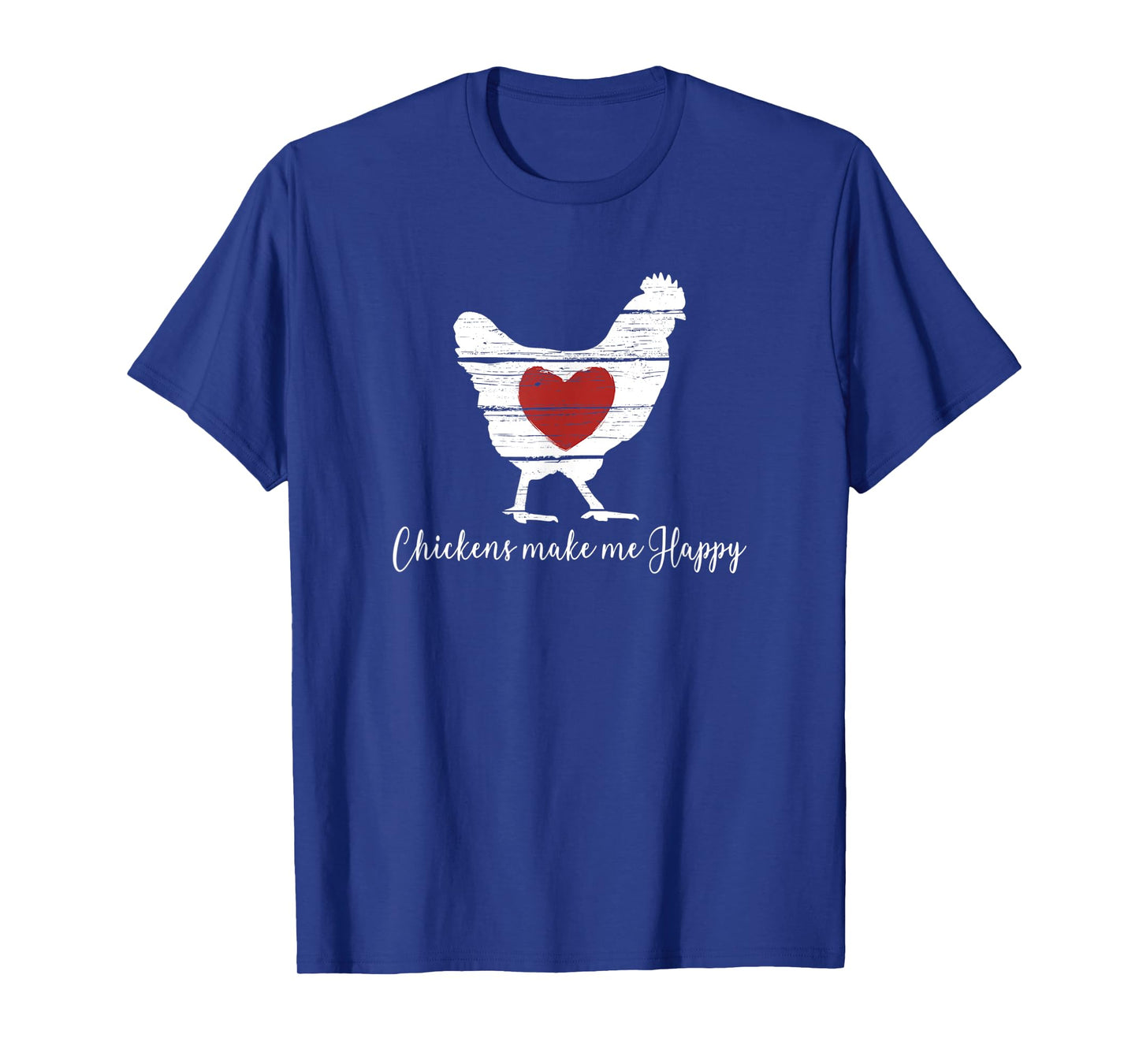 Chickens Make Me Happy Heart in Hen Farm T-Shirt