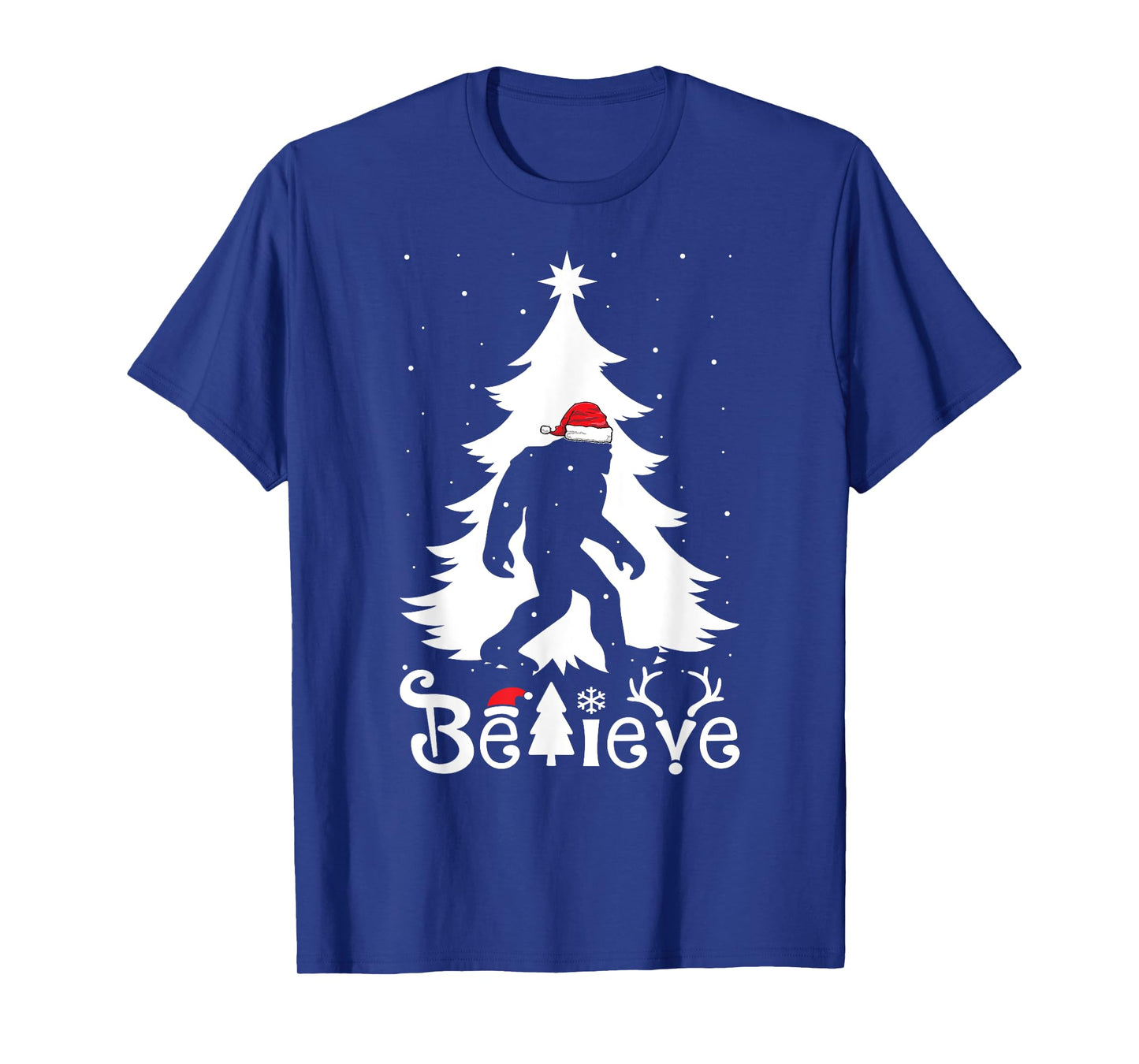 Bigfoot Christmas Gifts For Men Boys Girls Funny Christmas T-Shirt