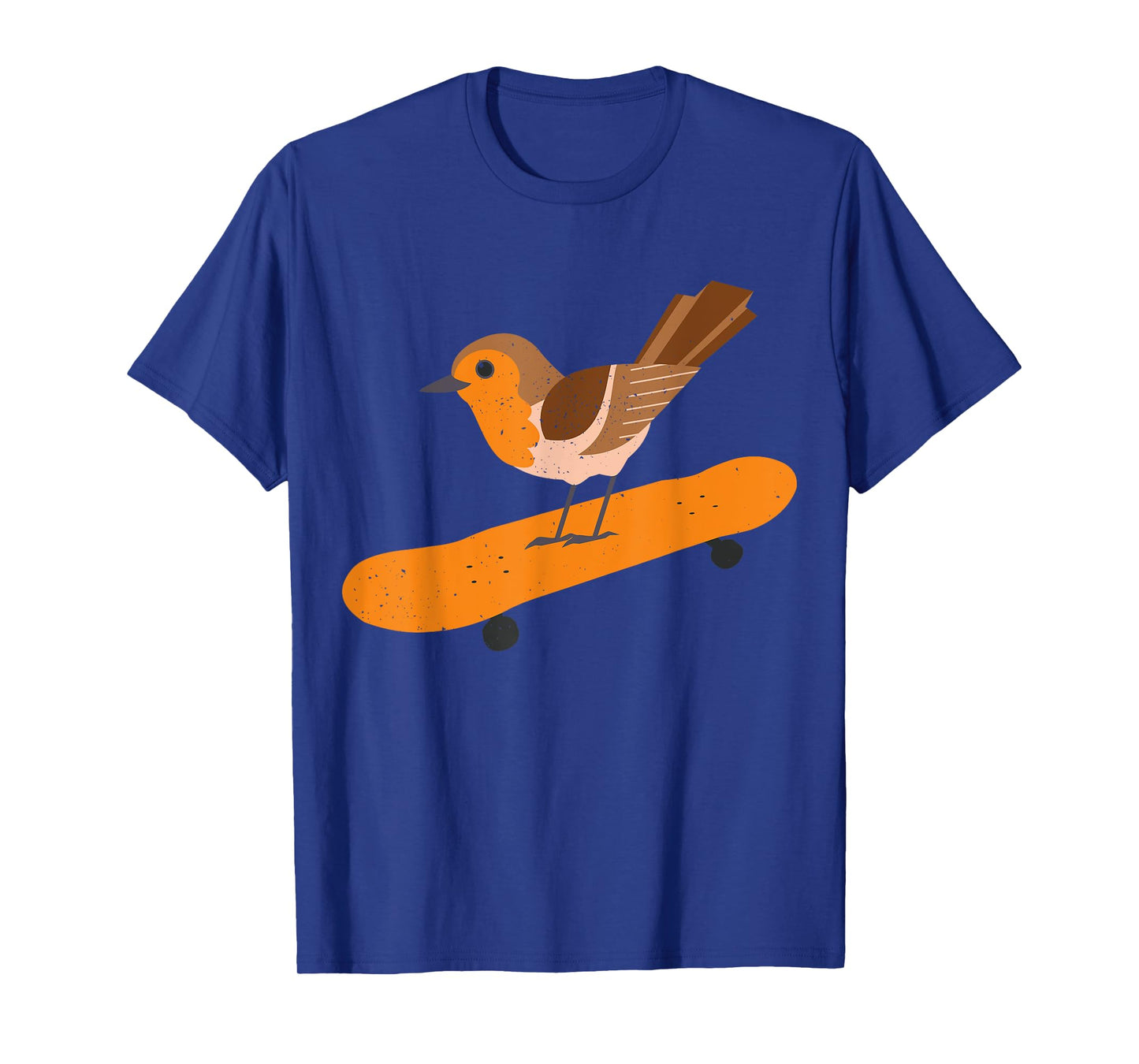 Skating robin bird skateboard ornithologist gift T-Shirt