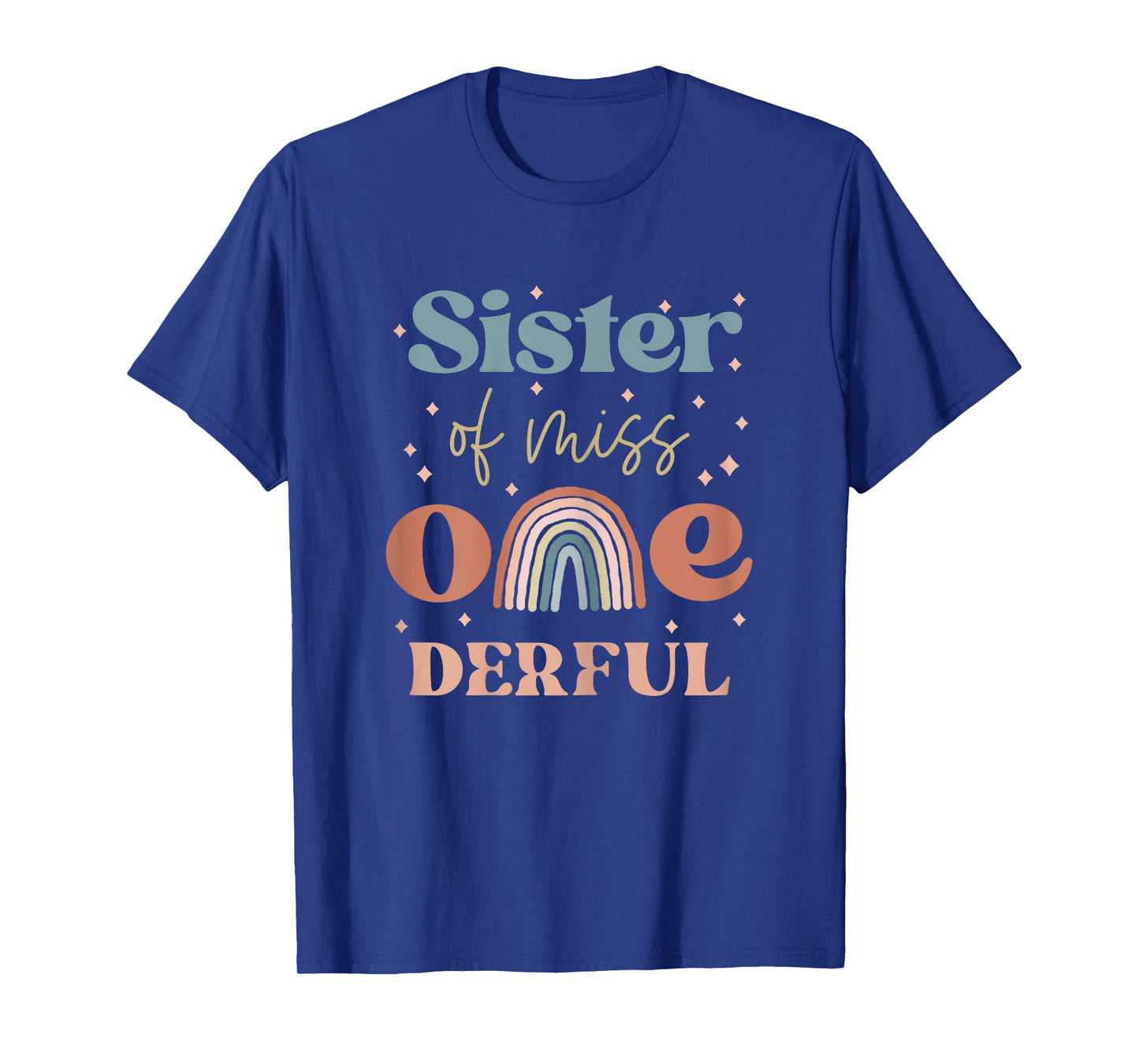 Sister of Miss Onederful Boho Rainbow First Birthday T-Shirt
