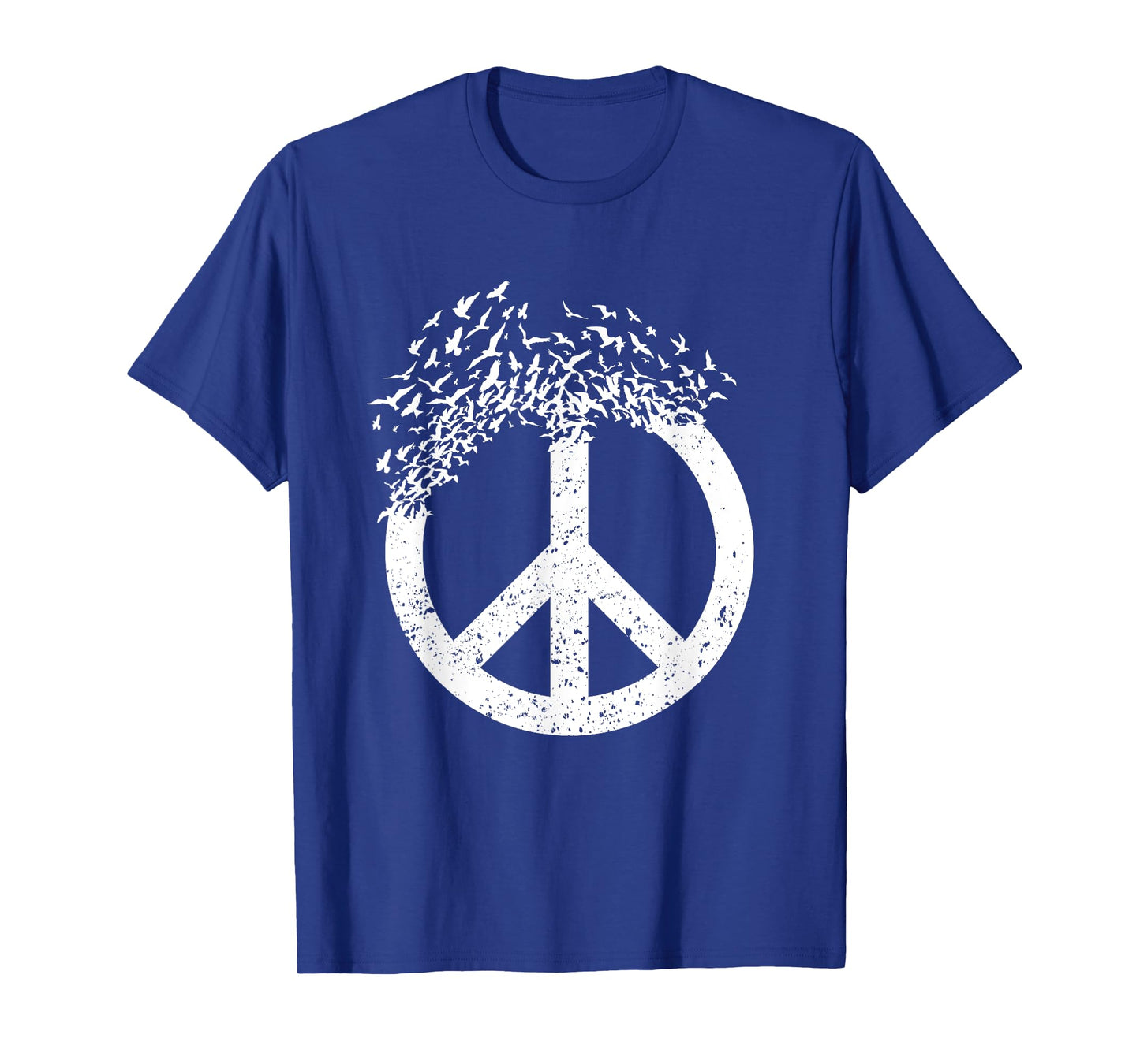 Dove Birds Peace Sign Doves 70s Retro Hippies 60s World T-Shirt