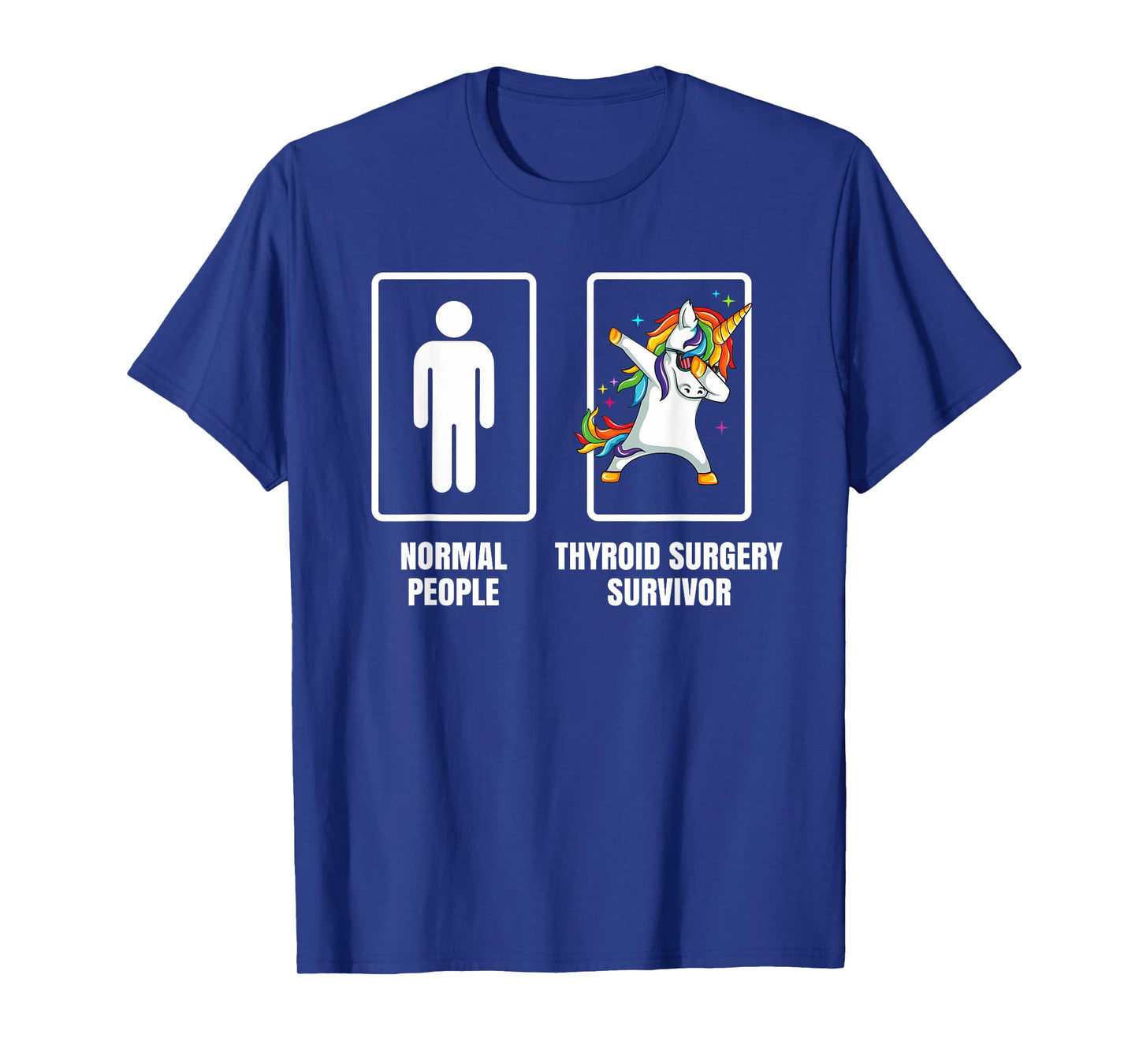 Dabbing Unicorn Thyroid Surgery Survivor Recovery Get Well T-Shirt