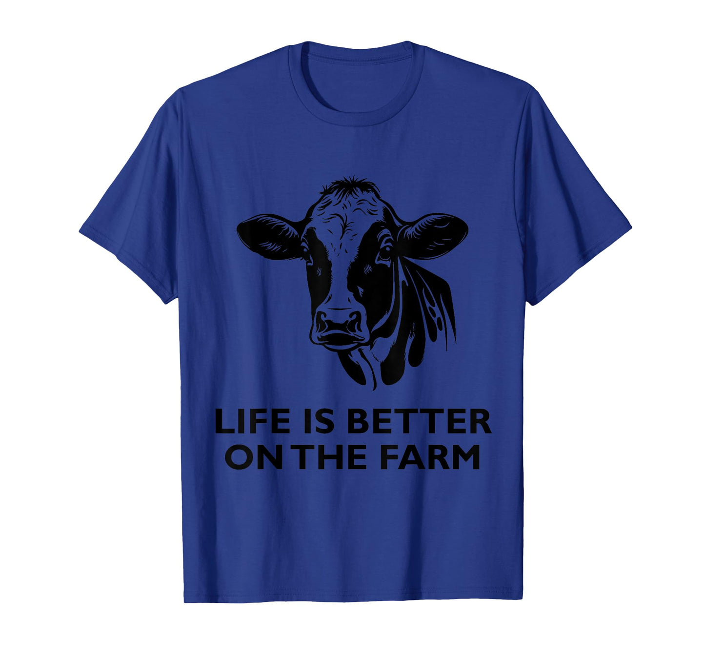Retro Vintage Cow Life is Better On The Farm Farmer Men T-Shirt