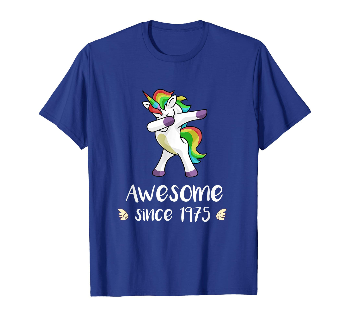 Awesome Since 1975 T-Shirt Cute Unicorn 43rd Birthday Gift T-Shirt