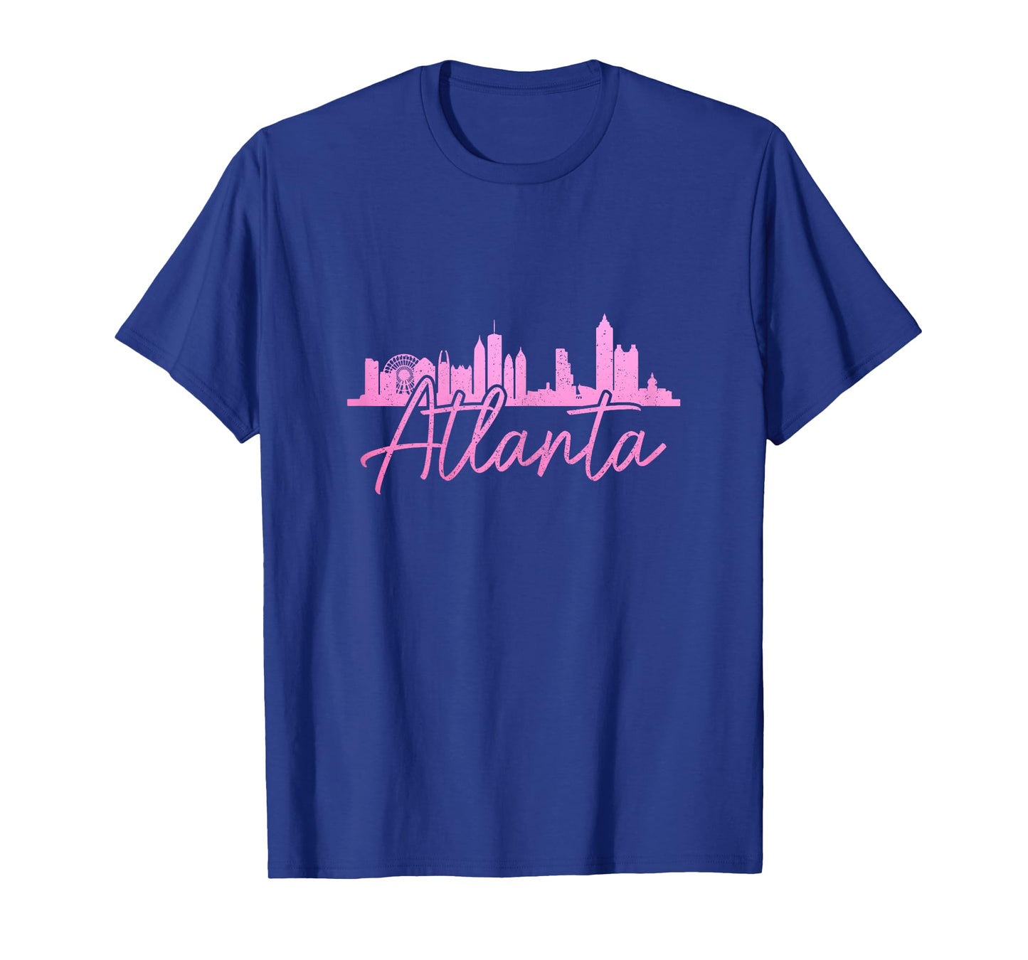 Atlanta Skyline Georgia Vintage Pride ATL 404 Pink T-Shirt