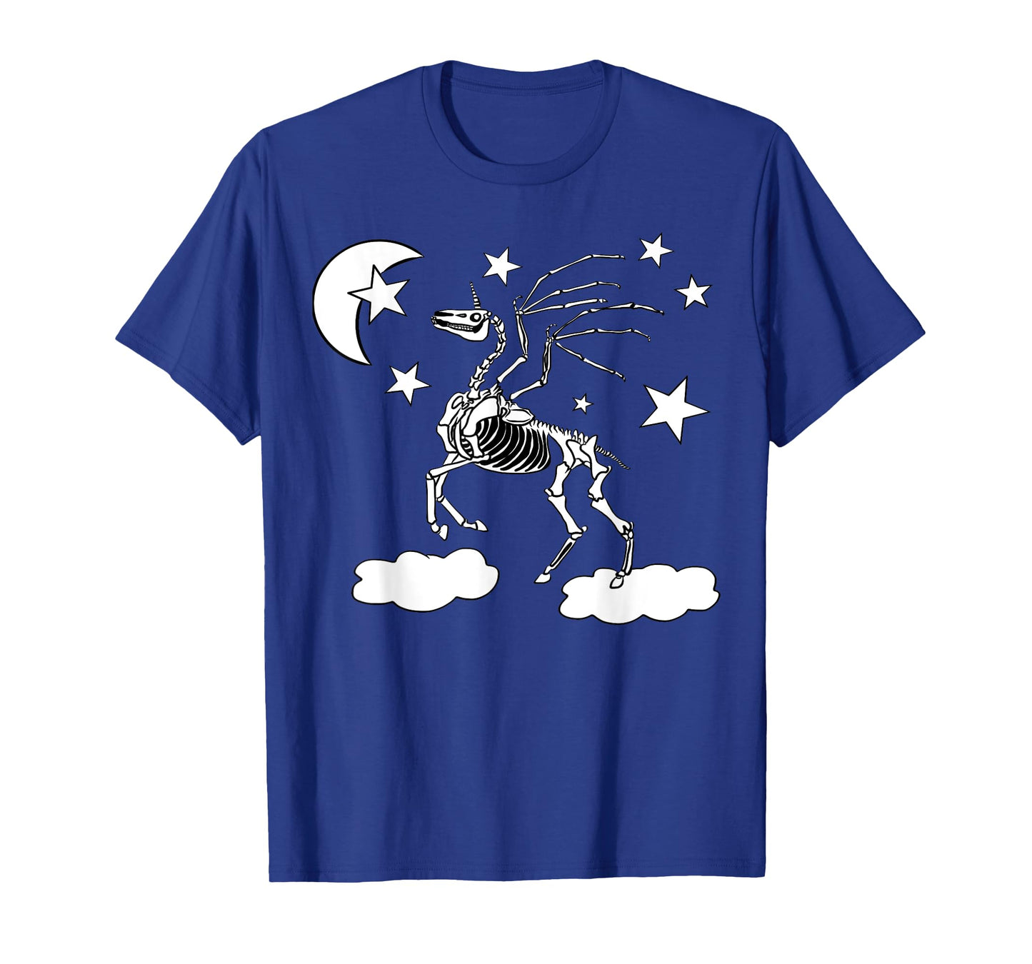 Moonlight Unicorn Costume For Girls Pegasus Gothic Skeleton T-Shirt