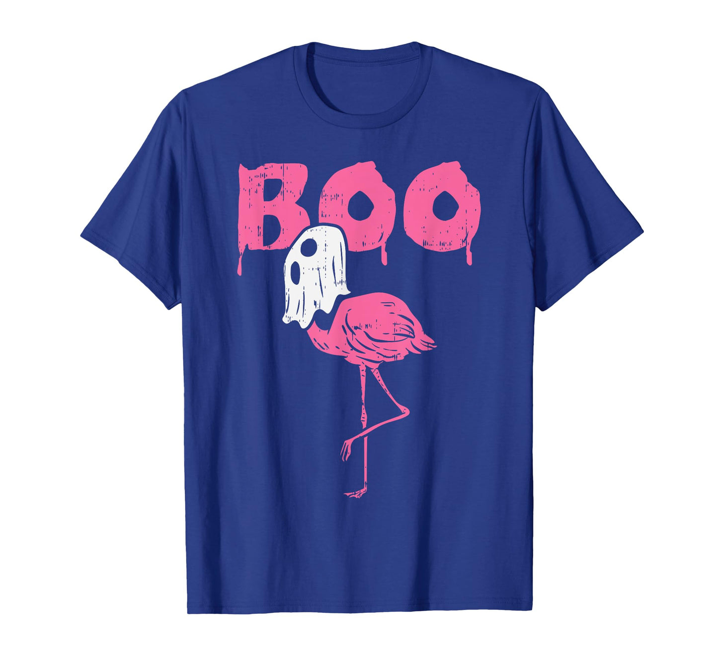 Boo Flamingo Ghost Fun Halloween Animal Bird Men Women Gift T-Shirt