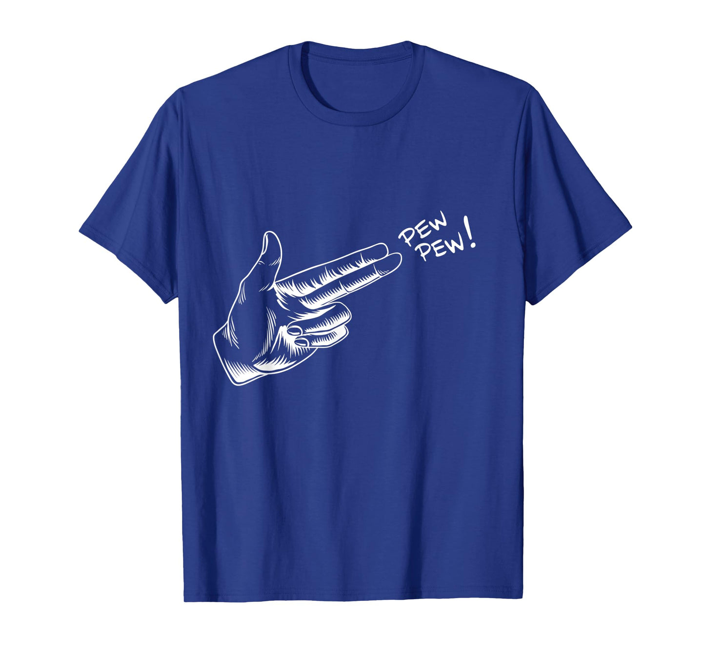 Hand Pew Pistol Line Art Scatch Halloween Costume T-Shirt