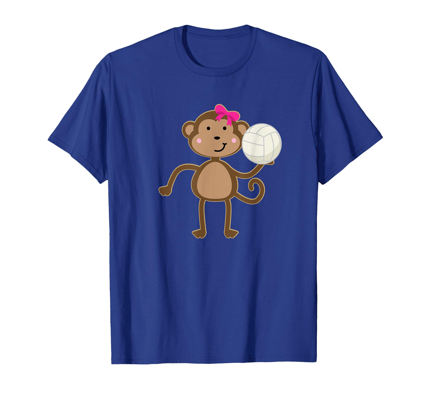 Volleyball T-shirt Cute Sports Ball Girl Monkey Team Gift T-Shirt