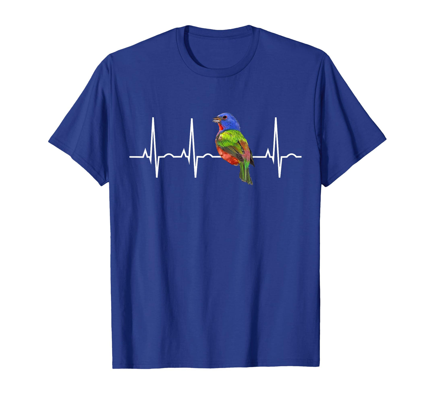 Painted Bunting Shirt Birder & Bird Lover Heartbeat Gift Tee T-Shirt