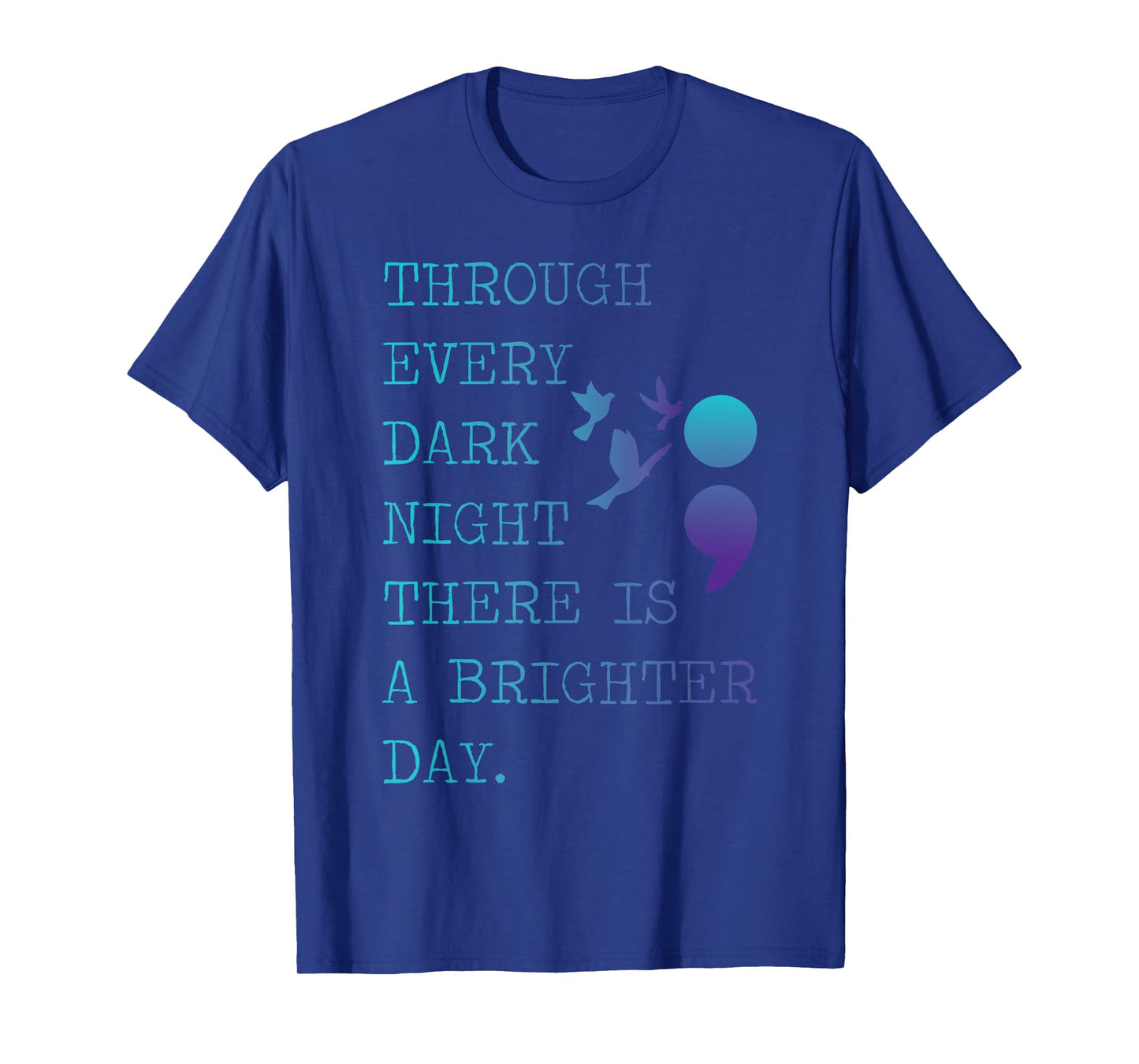 Semicolon Love Birds for a Prevention Awareness T-Shirt