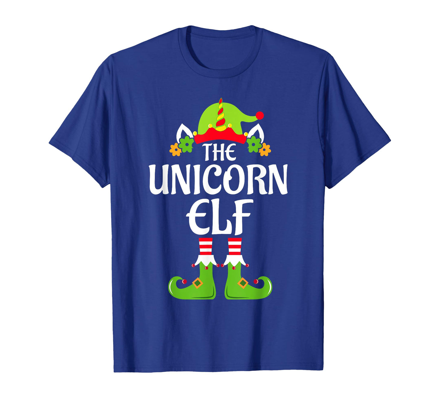 Unicorn Elf Matching Family Group Christmas Party Xmas Funny T-Shirt