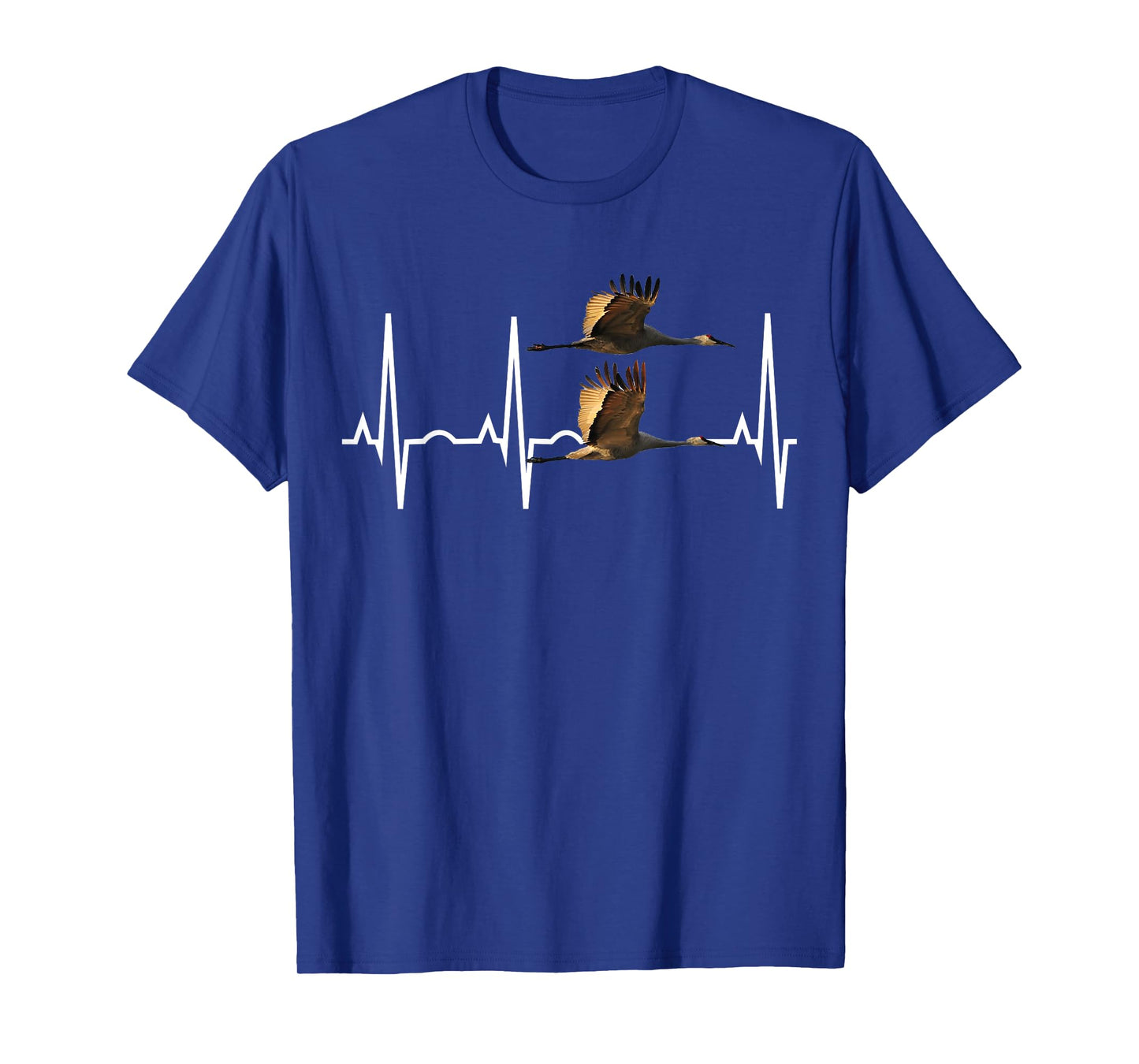 Sandhill Crane Shirt - Birders Heartbeat Bird Lover Gift T-Shirt
