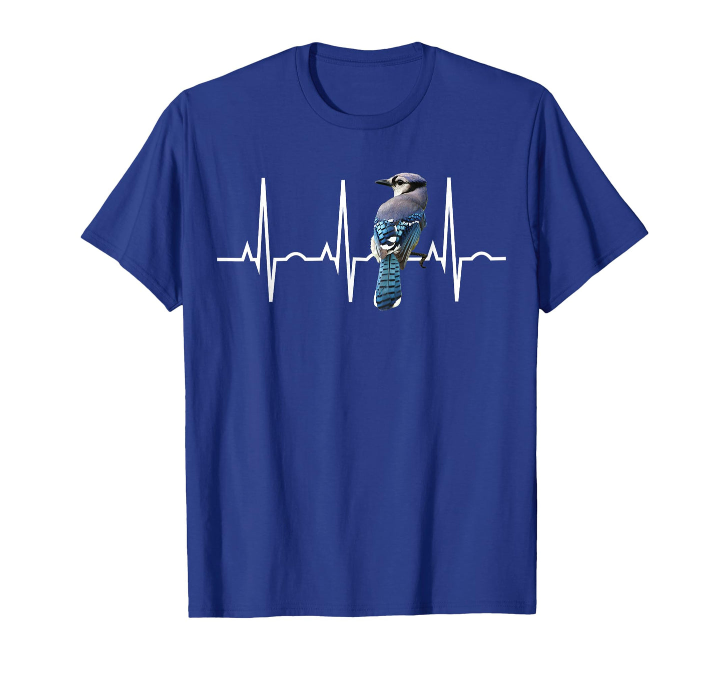 Blue Jay Shirt for Birders - Bluejay Heartbeat T-Shirt T-Shirt