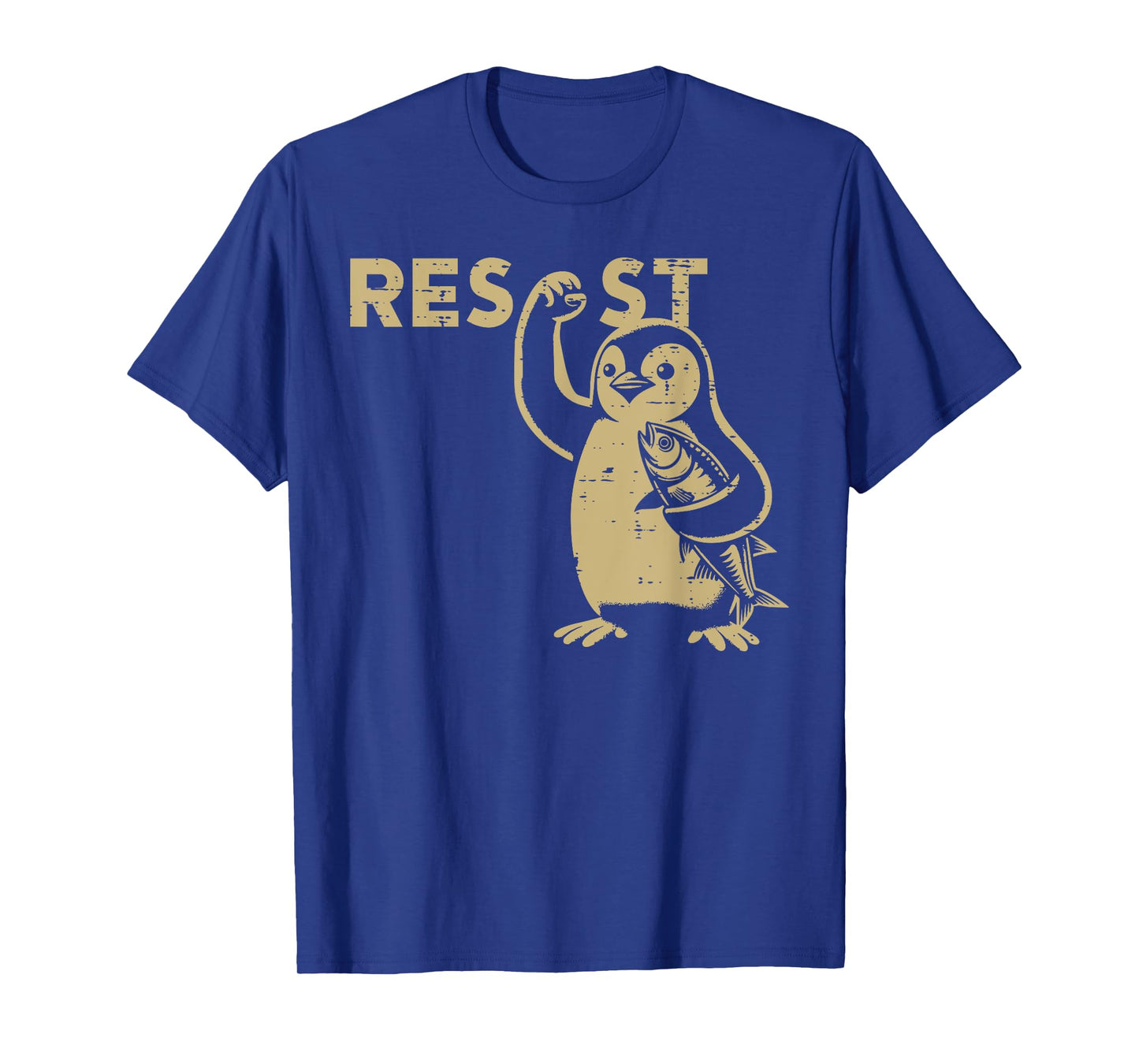Resist Penguin Funny Resist Protest Resistance Men Women Kid T-Shirt