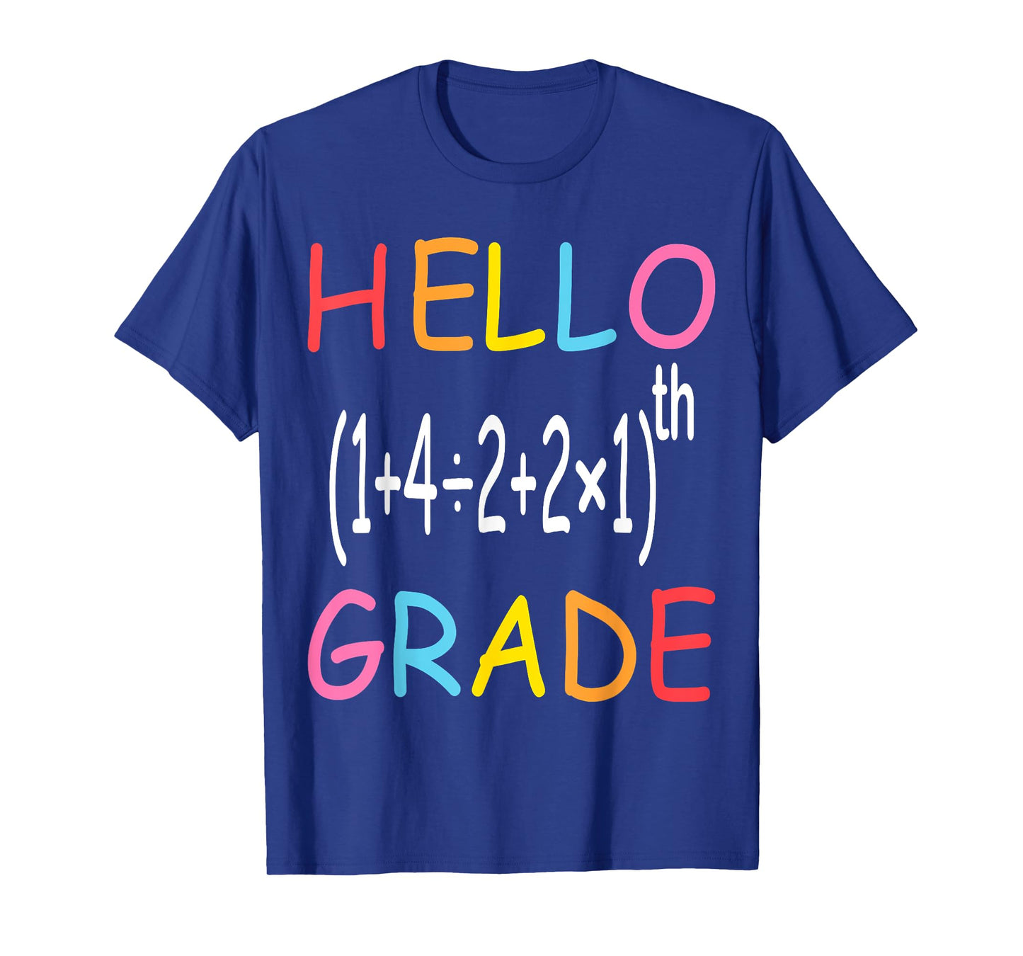 Back to School Hello Fifth Grade Equation Math Teacher Funny Men Women Girls Kids T-Shirt