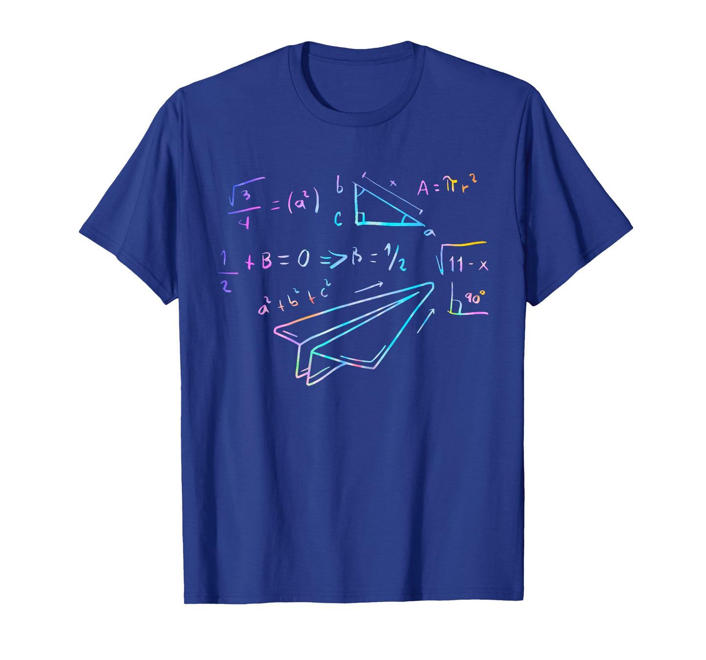 Paper Airplane Pilot Math Teacher Engineer Paper Plane T-Shirt
