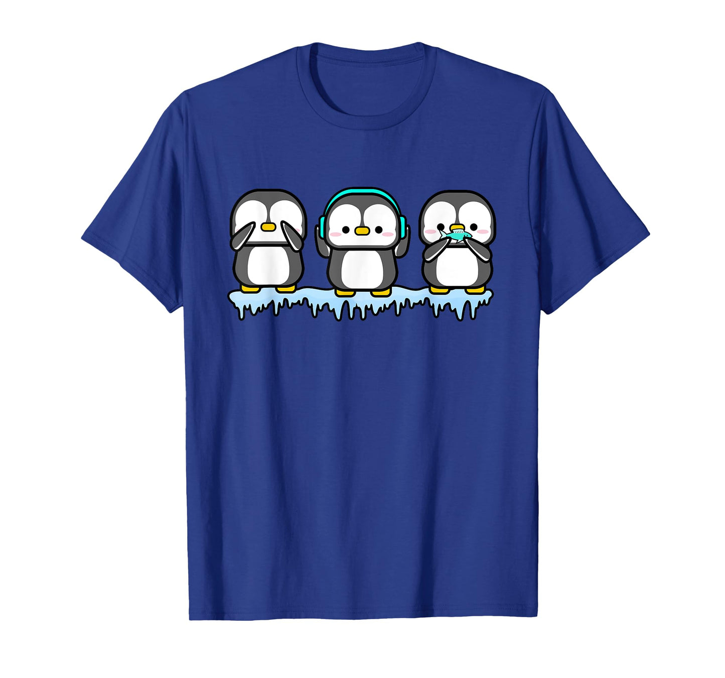 Funny Penguins See Hear Speak No Evil Bird Nerds Penguin T-Shirt