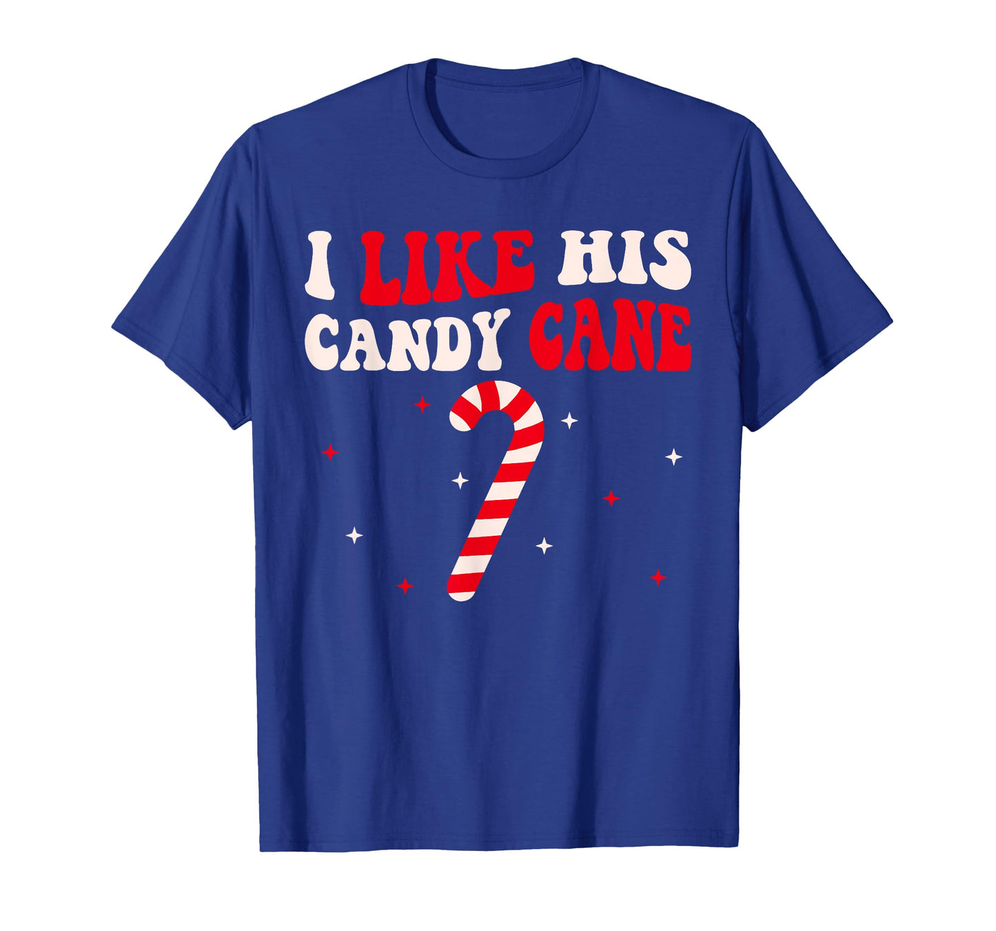 Groovy Candy Cane Funny Matching Christmas Couple Unisex-Adults Candy Cane Xmas Funny Couples Matching Christmas T-Shirt