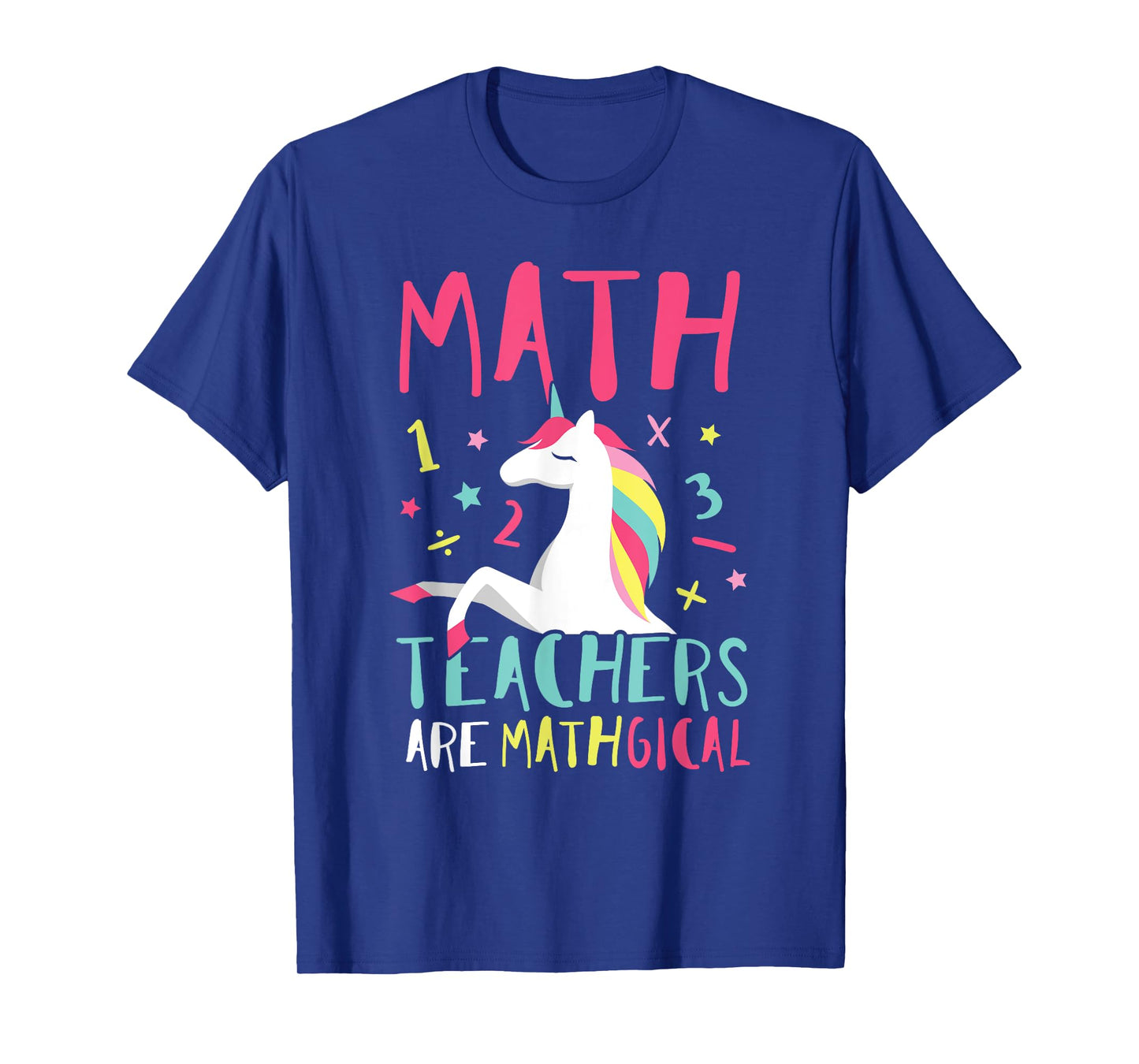 Unicorn Funny Math Teacher Top T-Shirt for Men Women Girls Kids