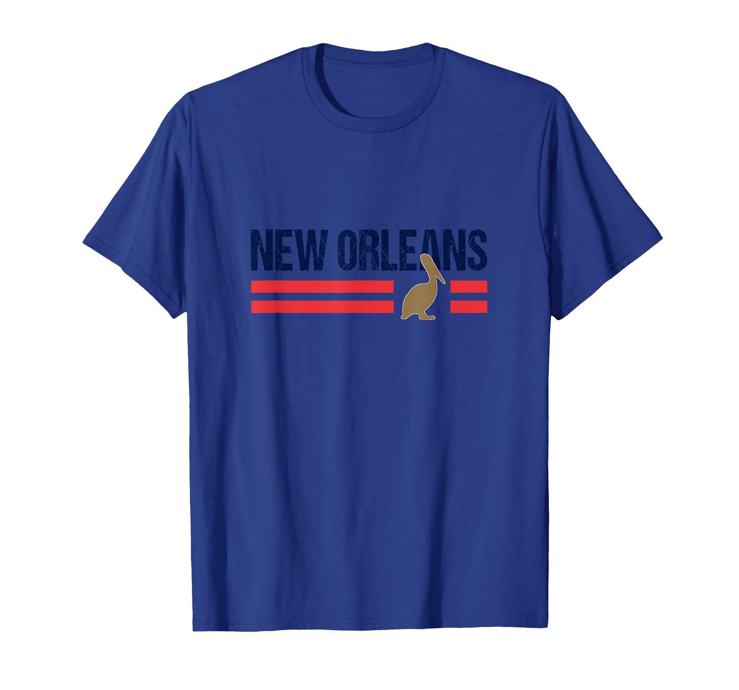 Pelican Retro Stripes New Orleans Vintage New Orleans Local T-Shirt