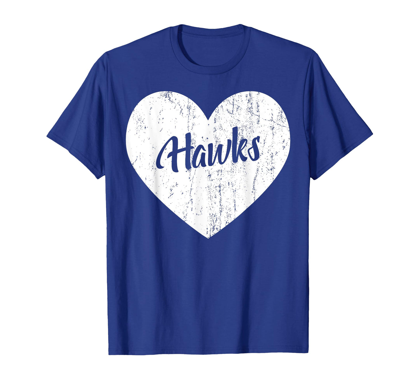 Hawks School Sports Fan Team Spirit Mascot Heart Gift T-Shirt