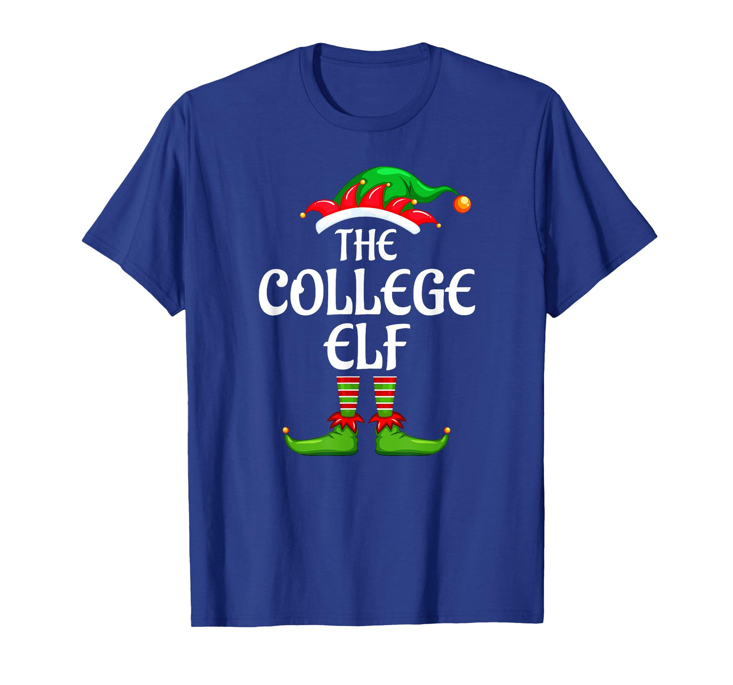 College Elf Matching Family Group Christmas Party T-Shirt