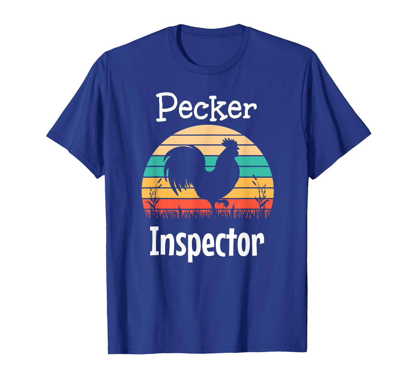 Pecker Inspector Rooster and Retro Sun T-Shirt