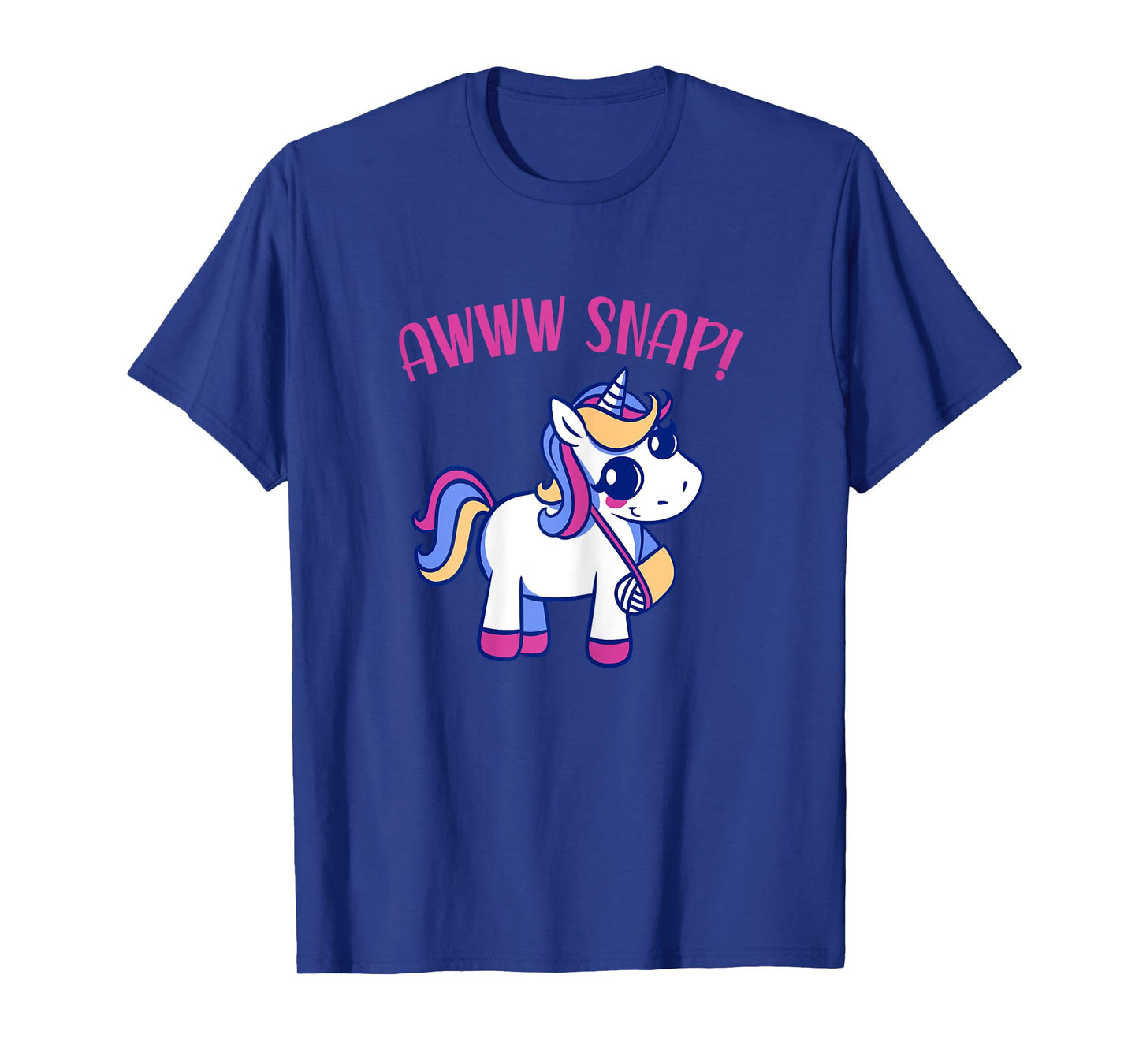 Unicorn Broken Arm Awww Snap for Girls T-Shirt