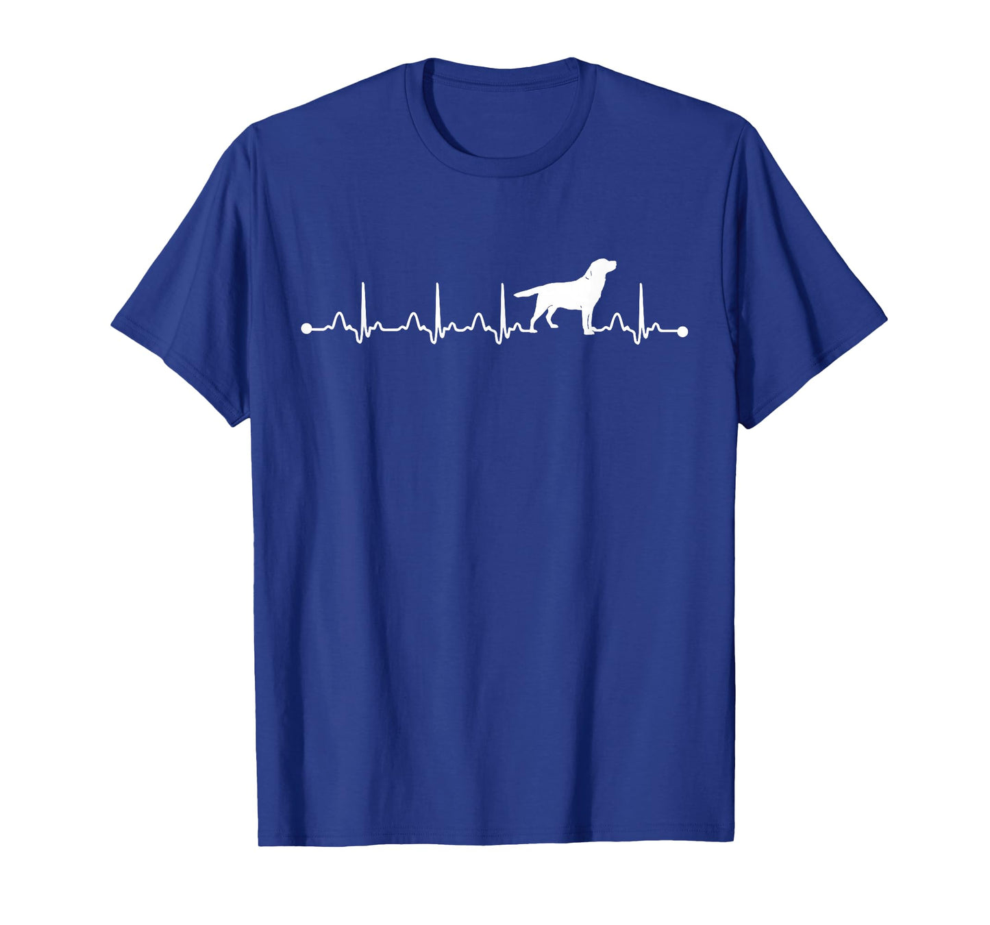Labrador Retriever Heartbeat ECG Funny Dog Mom Men Women Girls Kids T-Shirt